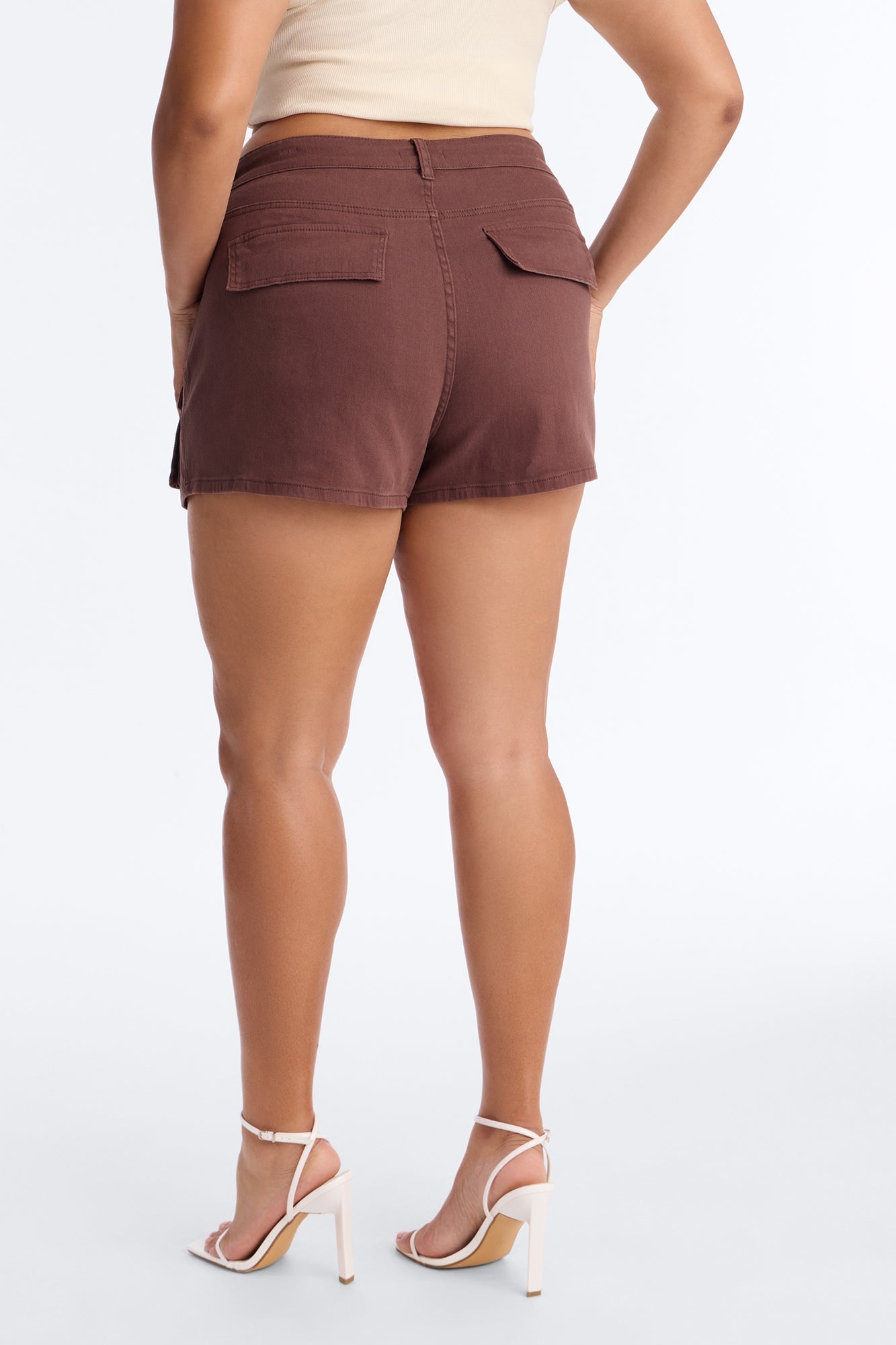 Feel The Pressure Cargo Mini Skort - Brown