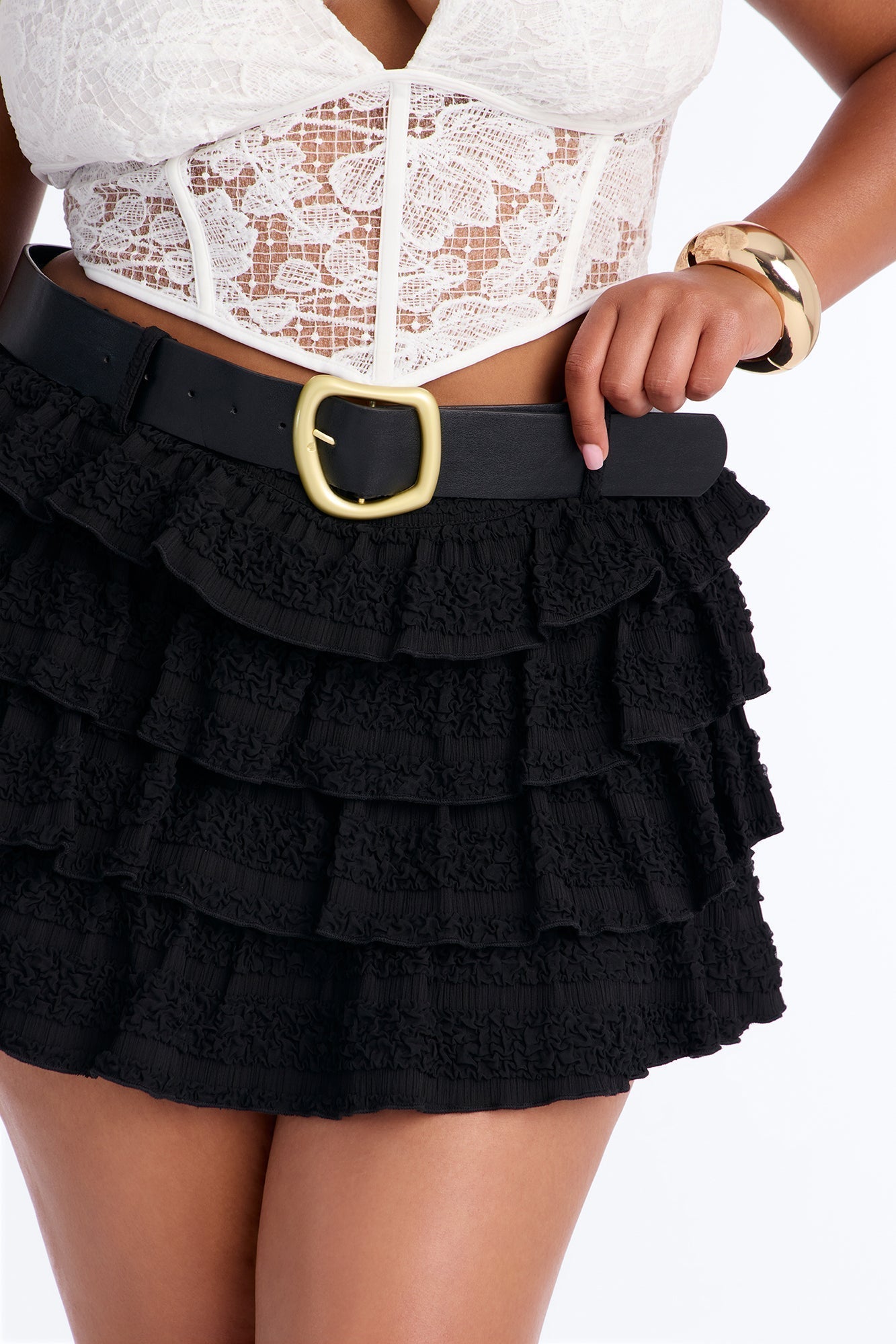 Hard To Forget Belted Bloomer Skort - Black