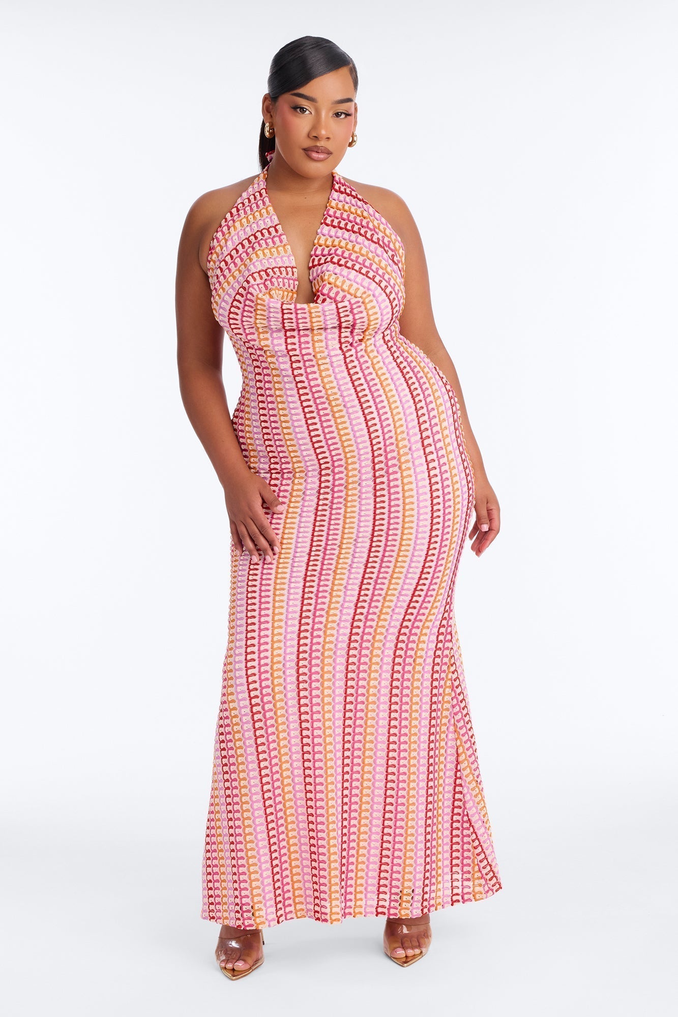 Hibiscus Honey Maxi Dress - Pink/combo