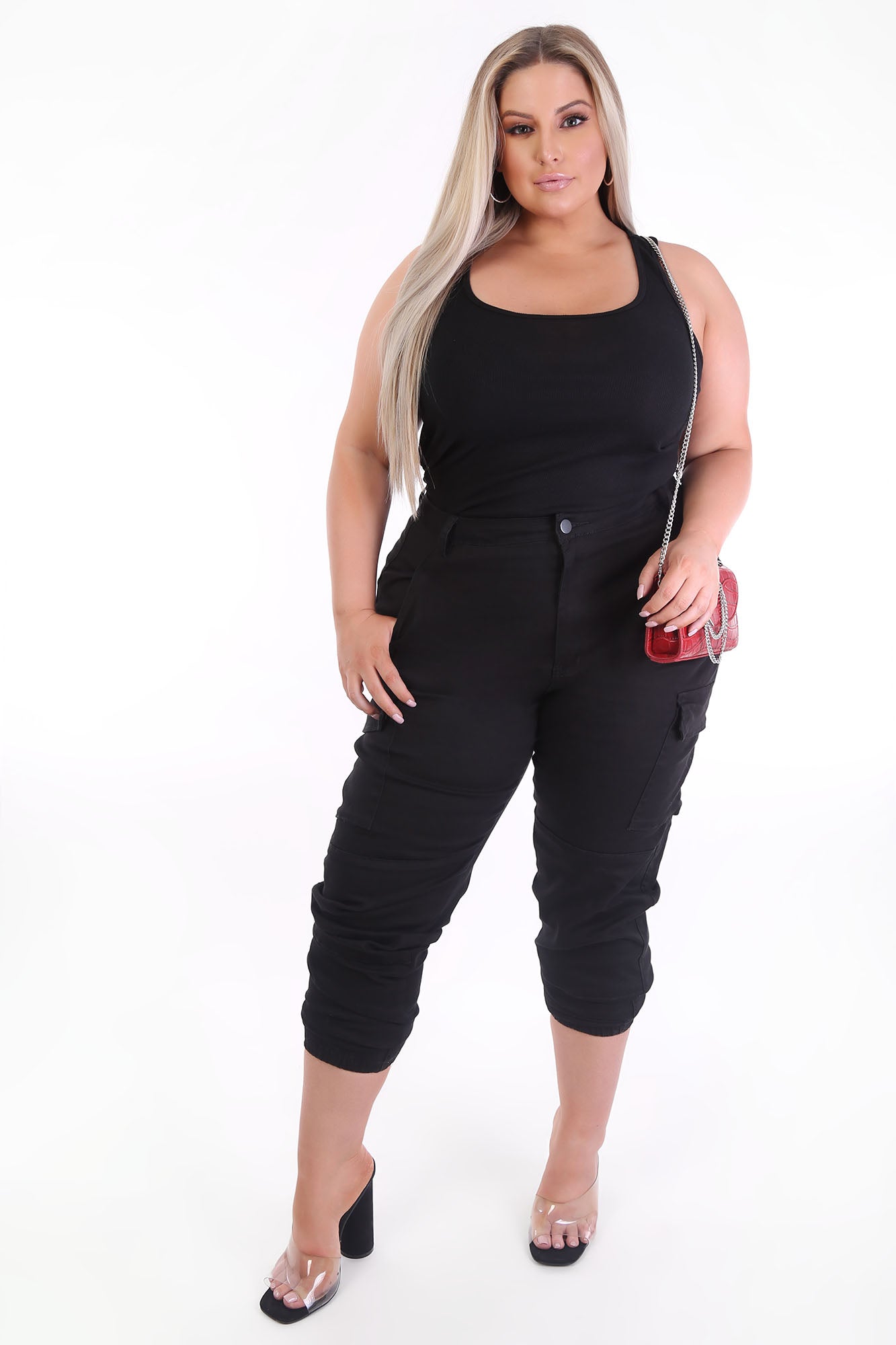 Zoey Racer Back Tank - Black