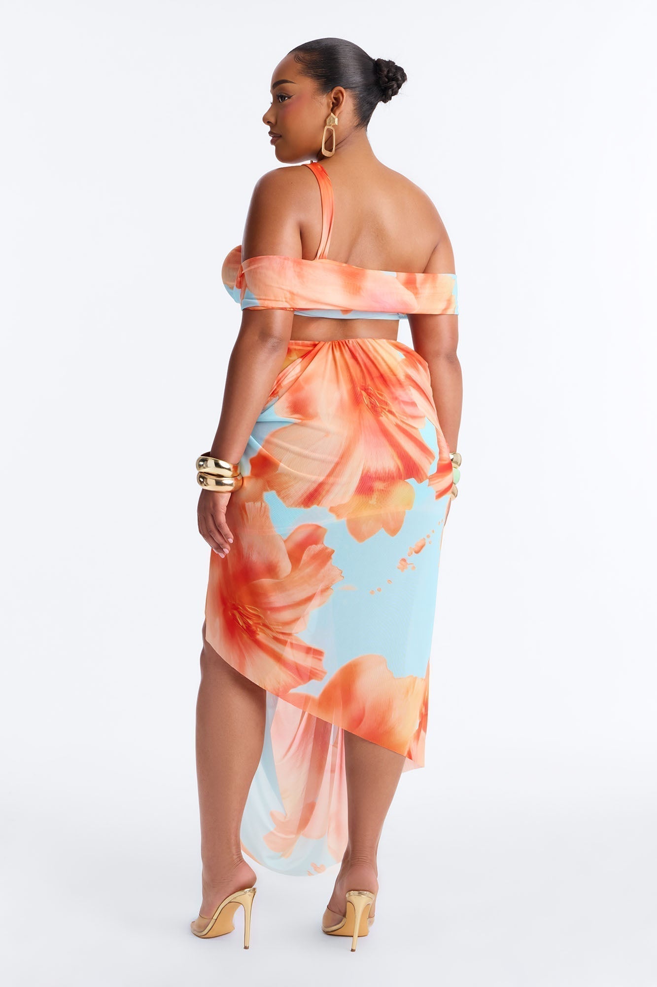 She Gets Her Way Mesh Maxi Dress - Blue/combo