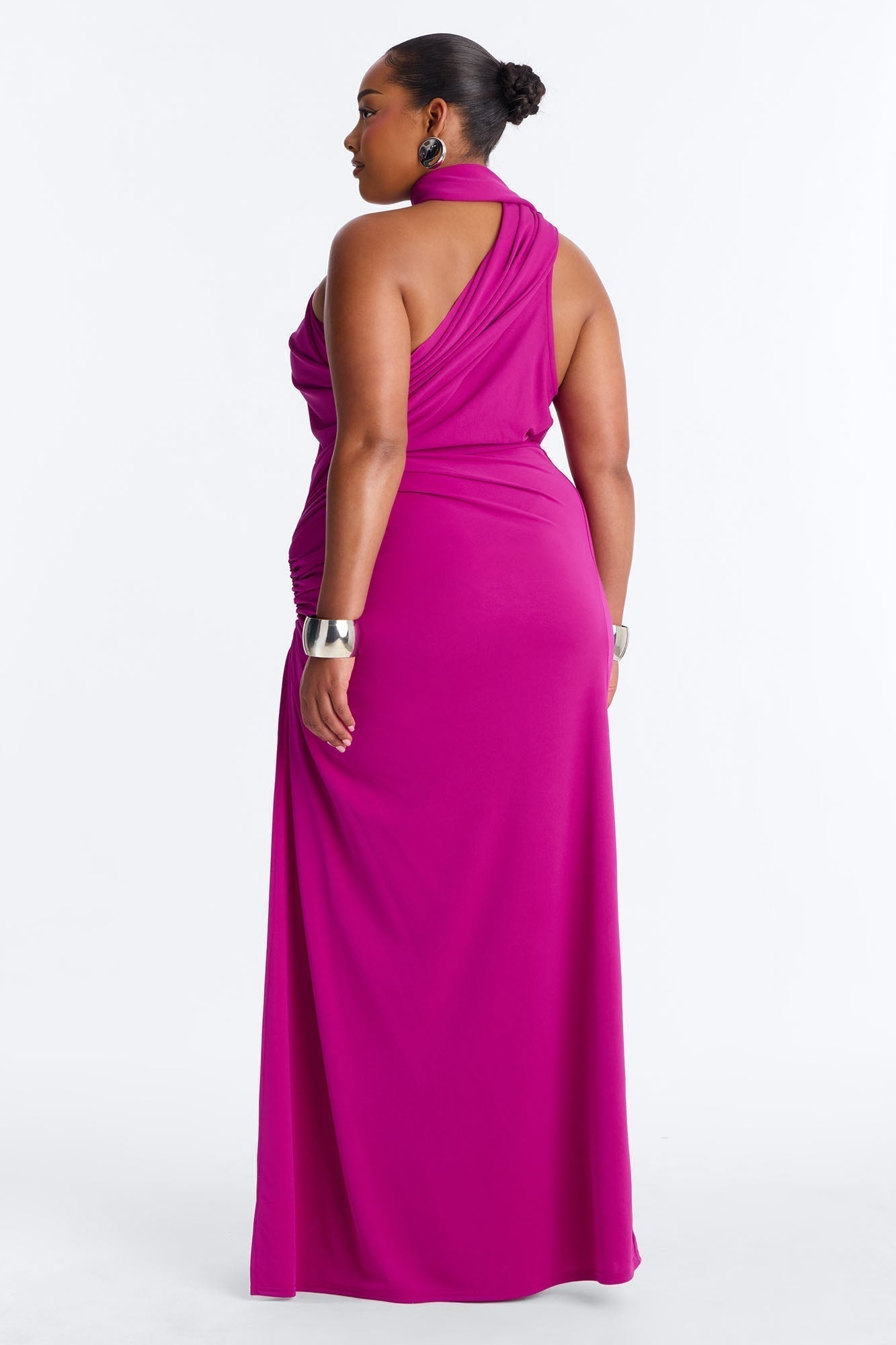 Jasmyn High Slit Maxi Dress - Magenta