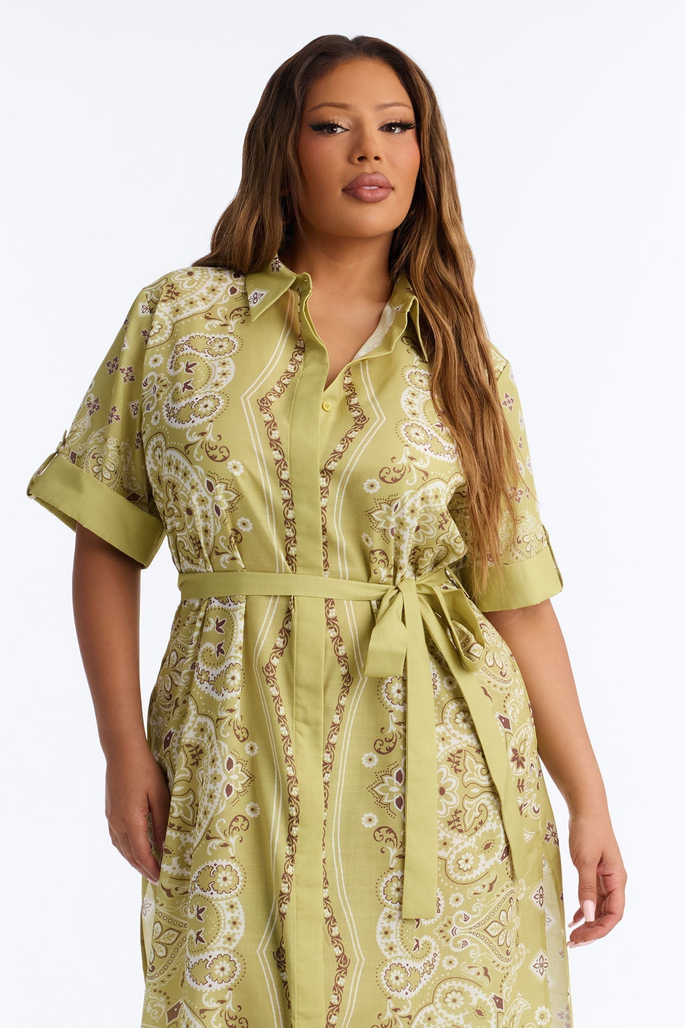 Coastal Mindset Paisley Maxi Dress - Green/combo