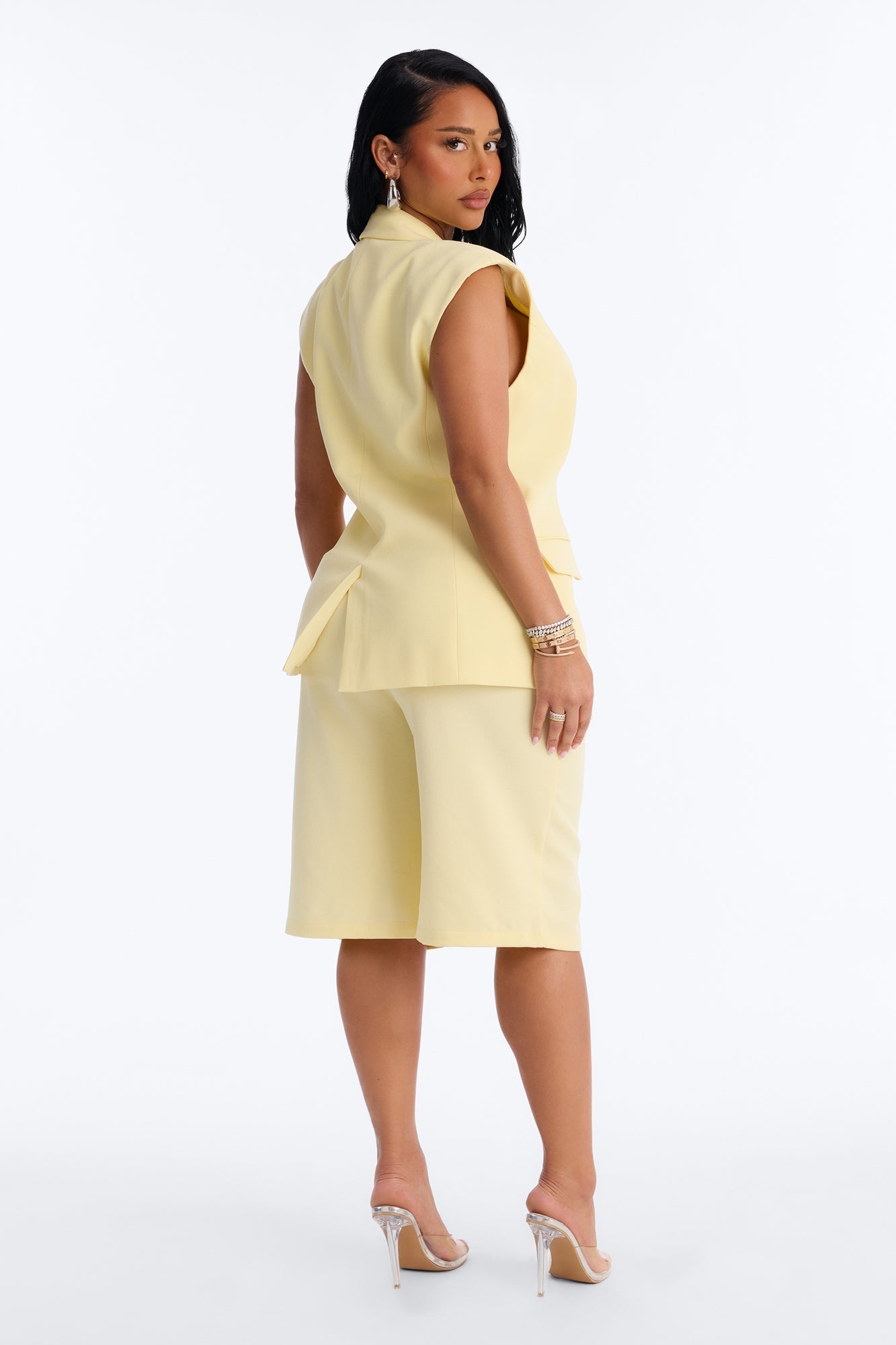 Paloma Linen Bermuda Short - Yellow