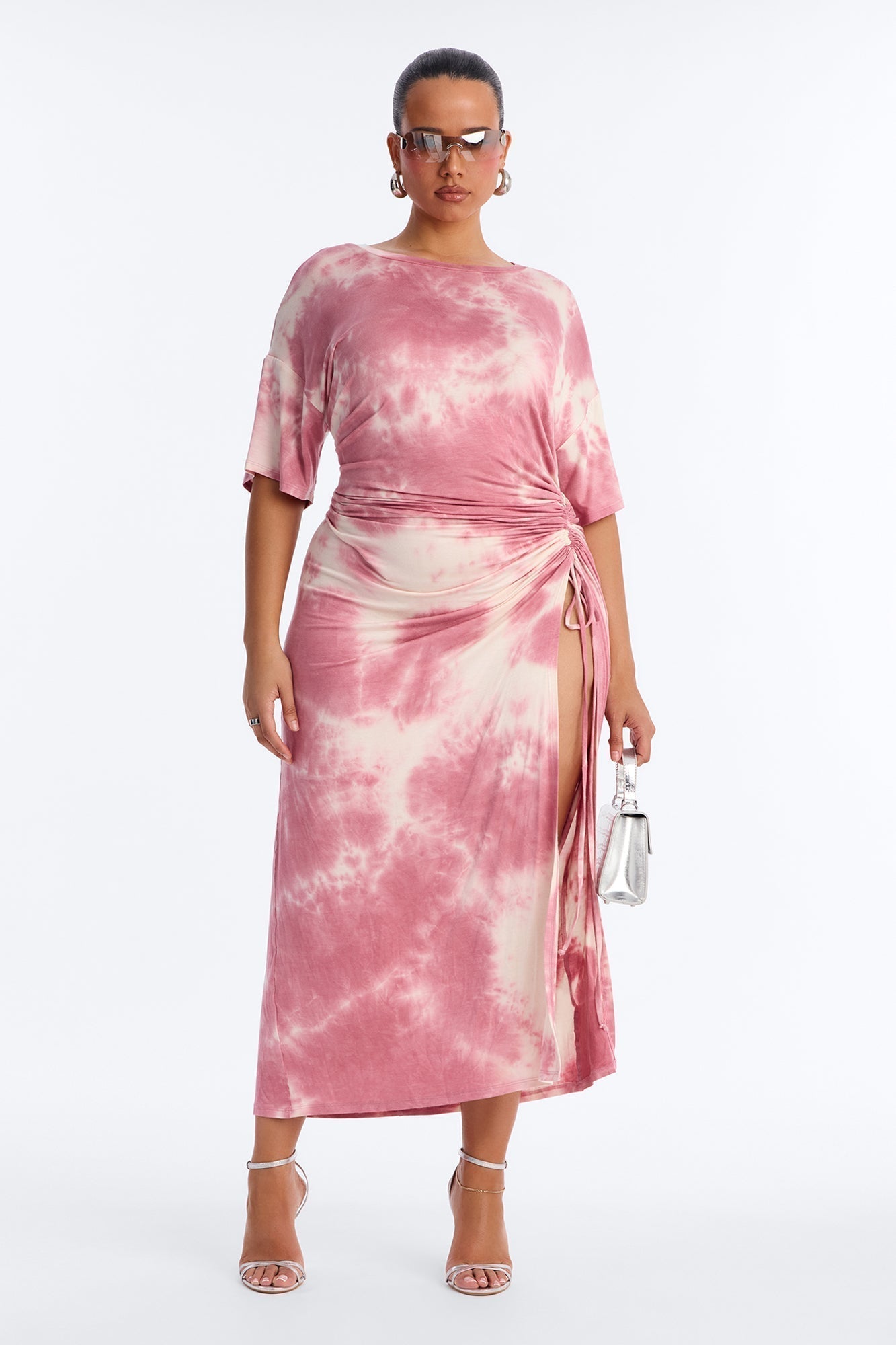 Tatum Tie Dye Maxi Dress - Pink/combo