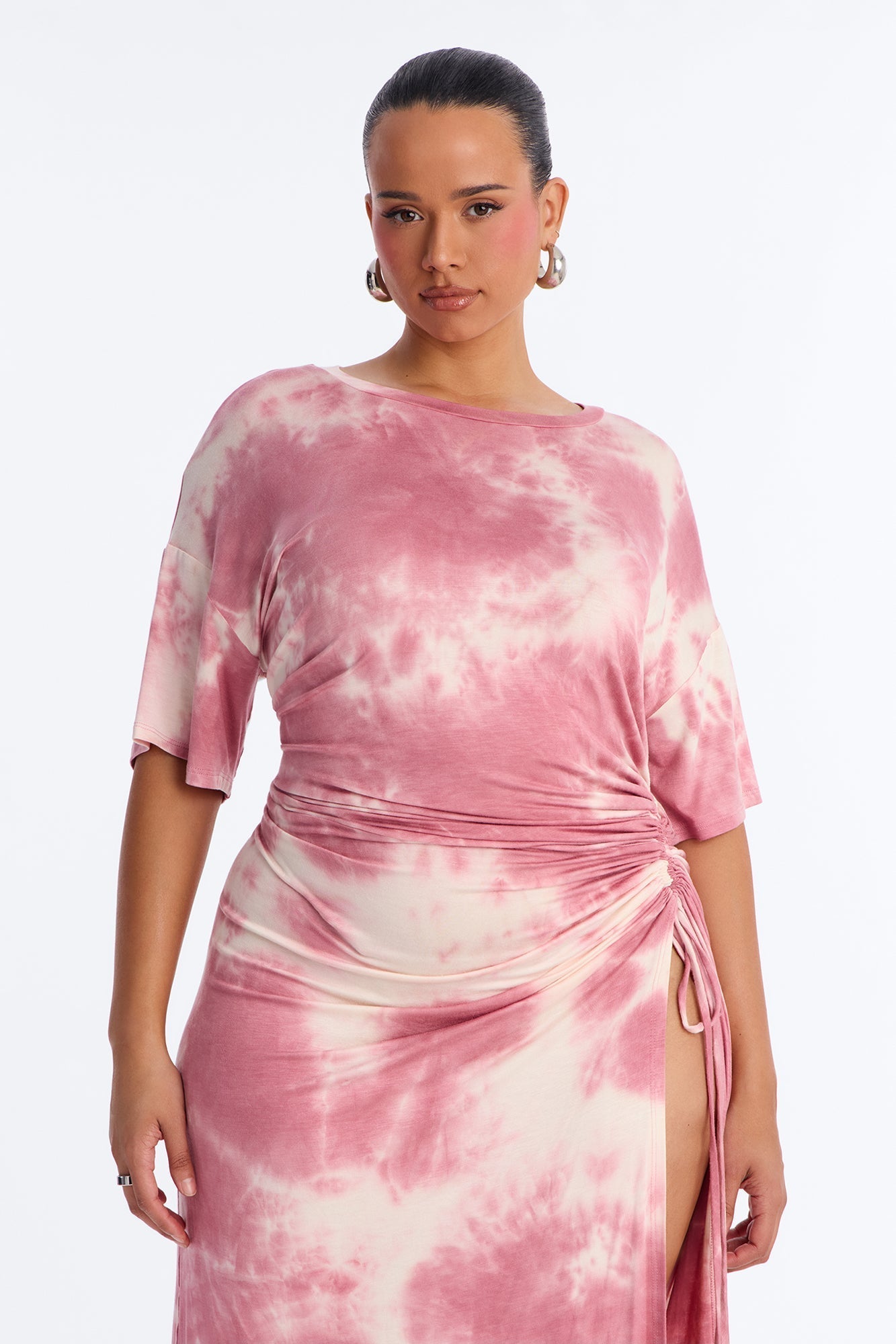 Tatum Tie Dye Maxi Dress - Pink/combo