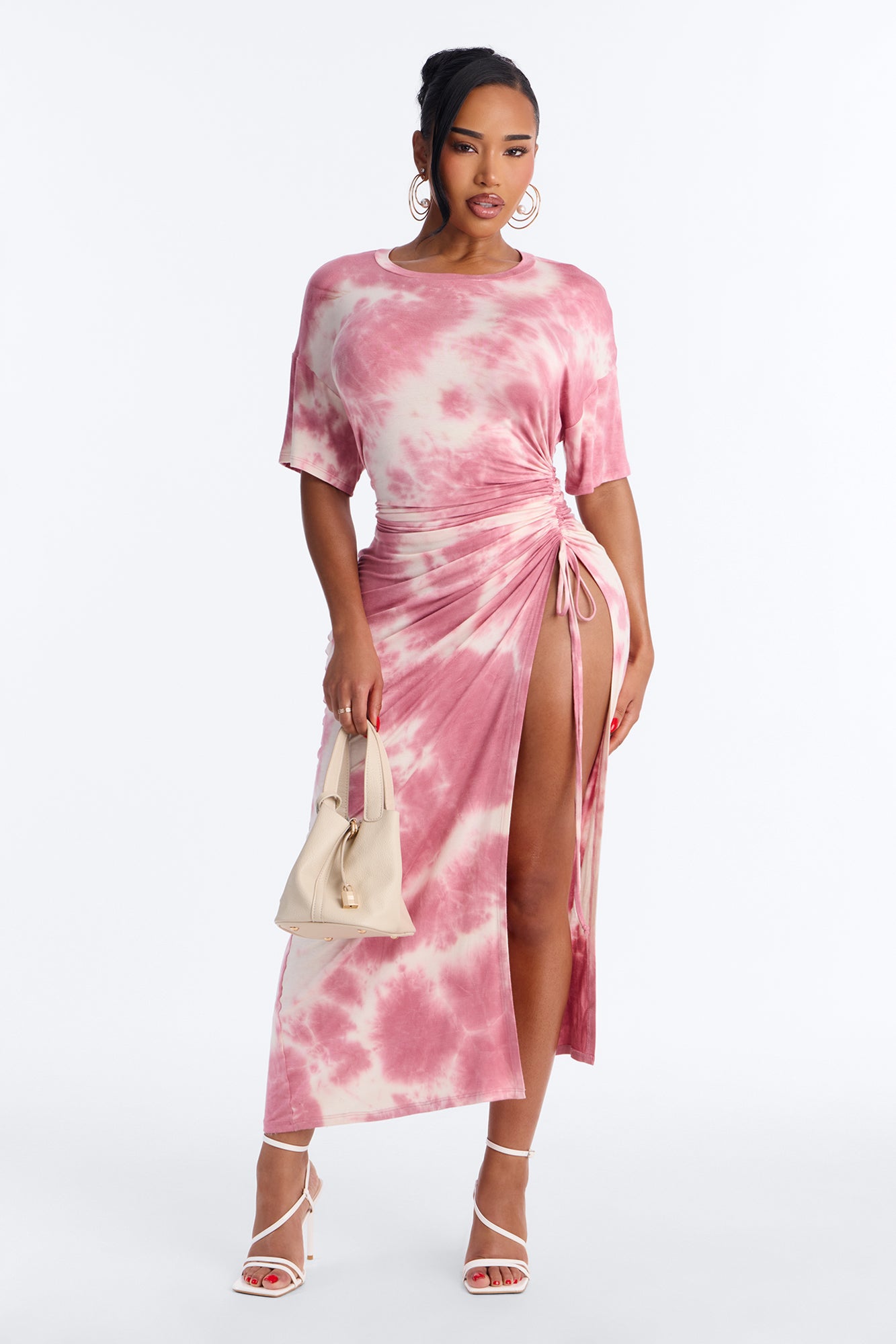 Tatum Tie Dye Maxi Dress - Pink/combo