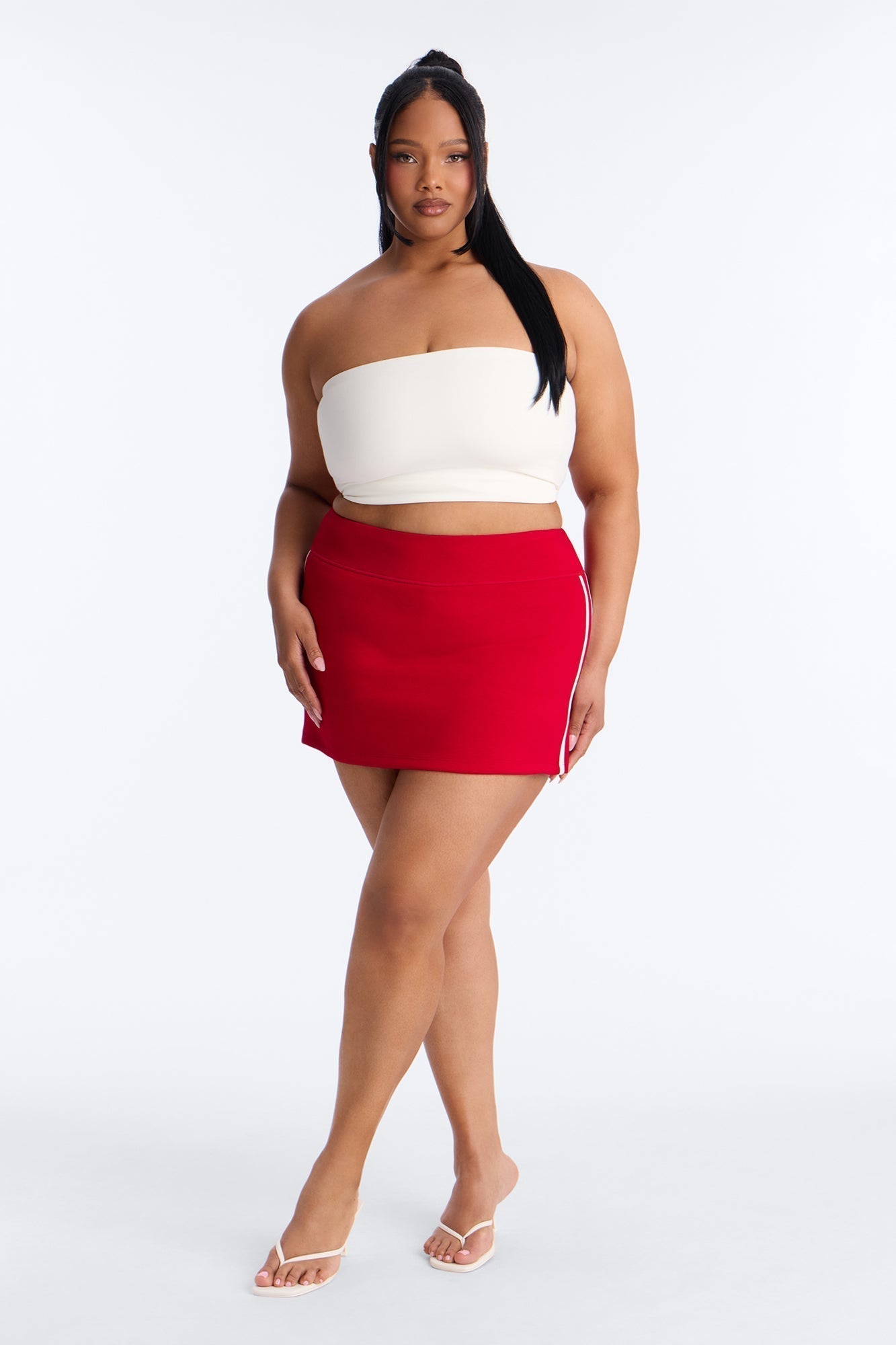 Playing Catch Up Scuba Micro Mini Skort - Red