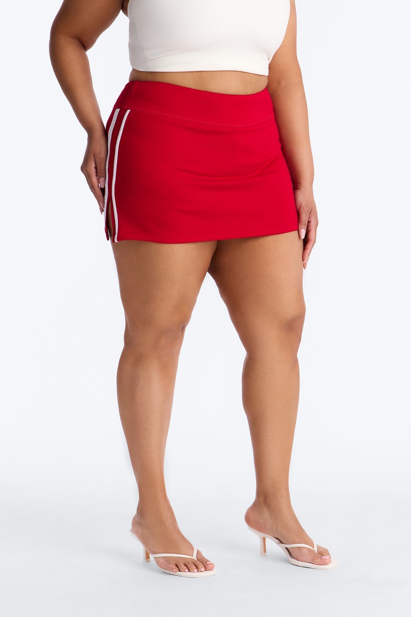 Playing Catch Up Scuba Micro Mini Skort - Red