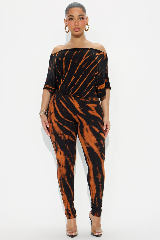 Stephanie Tie Dye Jumpsuit - Black