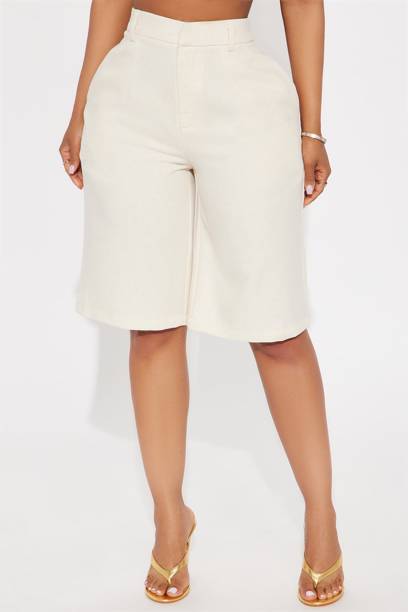 Paloma Linen Bermuda Short - Cream
