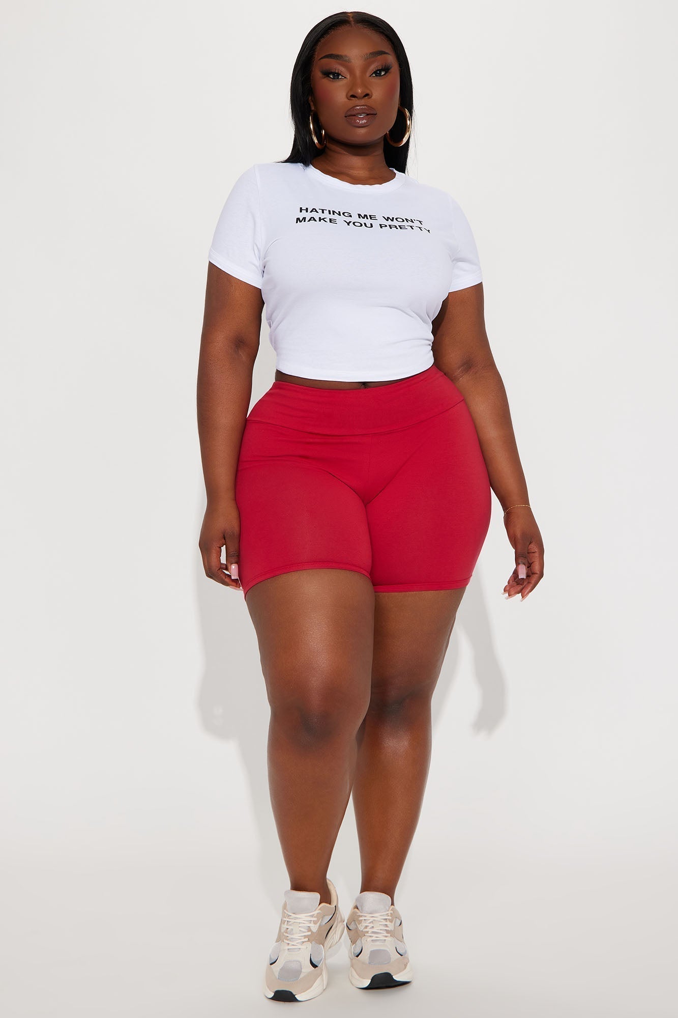 Hailey Biker Shorts - Red