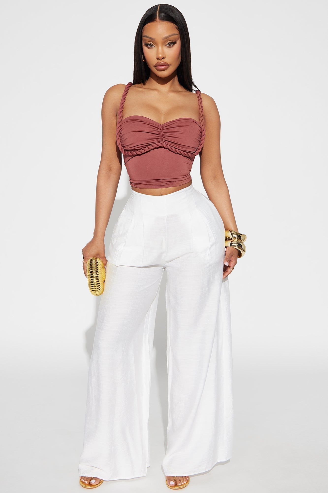 Mazie Cami Twist Top - Terracotta