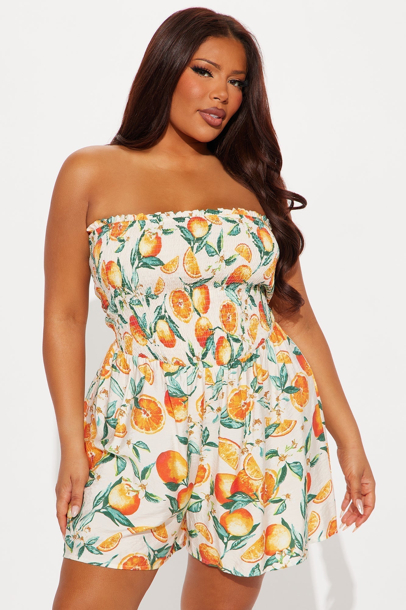 Natalia Romper - Orange/combo