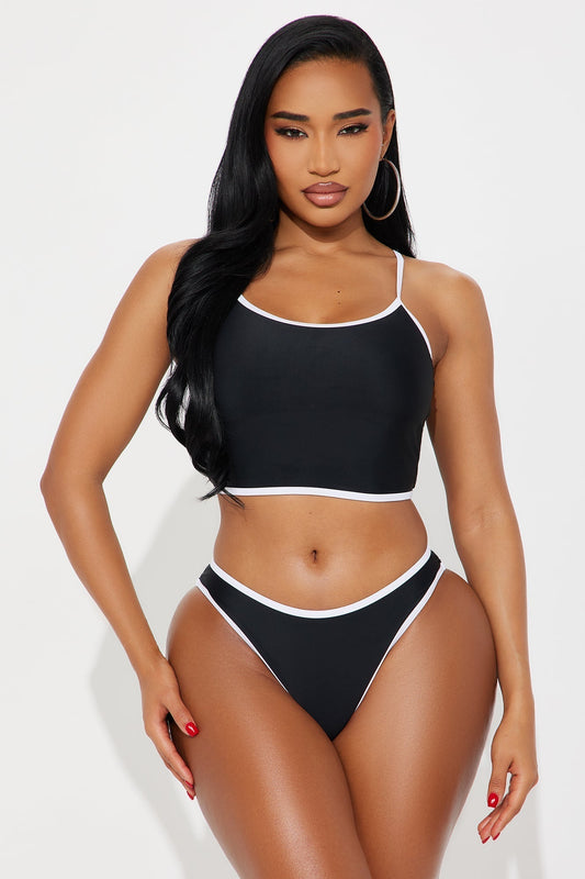 Honolulu Tankini 2 Piece Bikini - Black