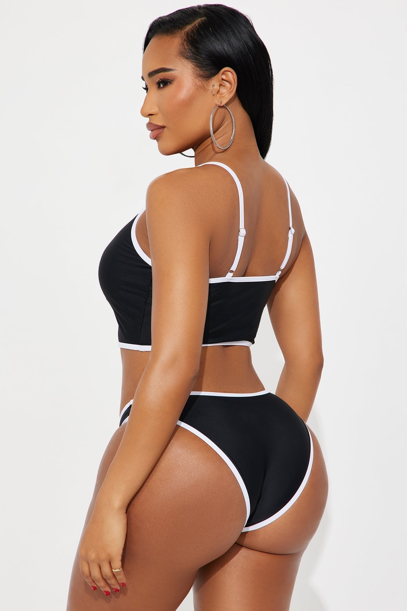Honolulu Tankini 2 Piece Bikini - Black