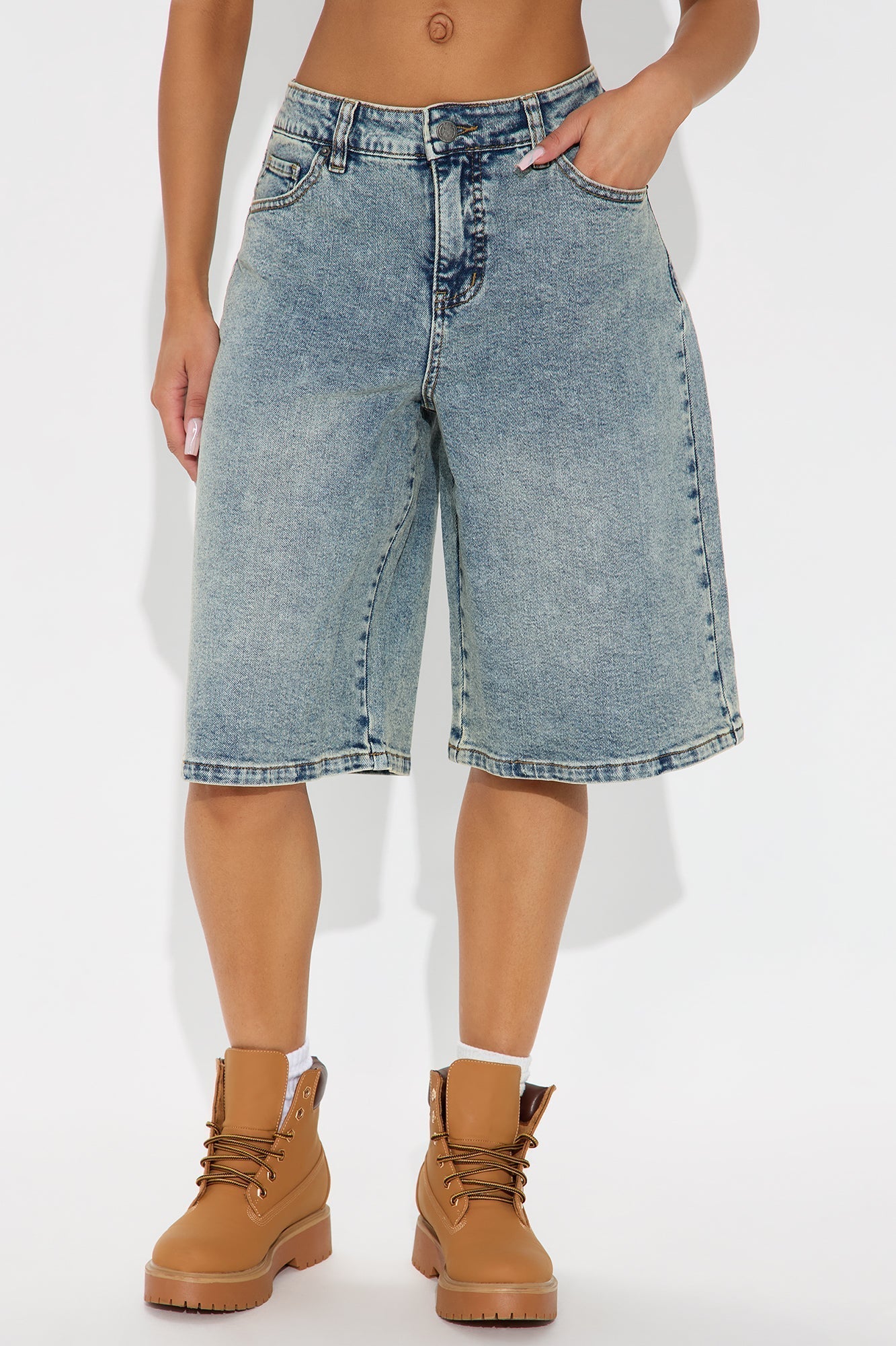 Surrey Low Rise Denim Jort - Vintage Wash