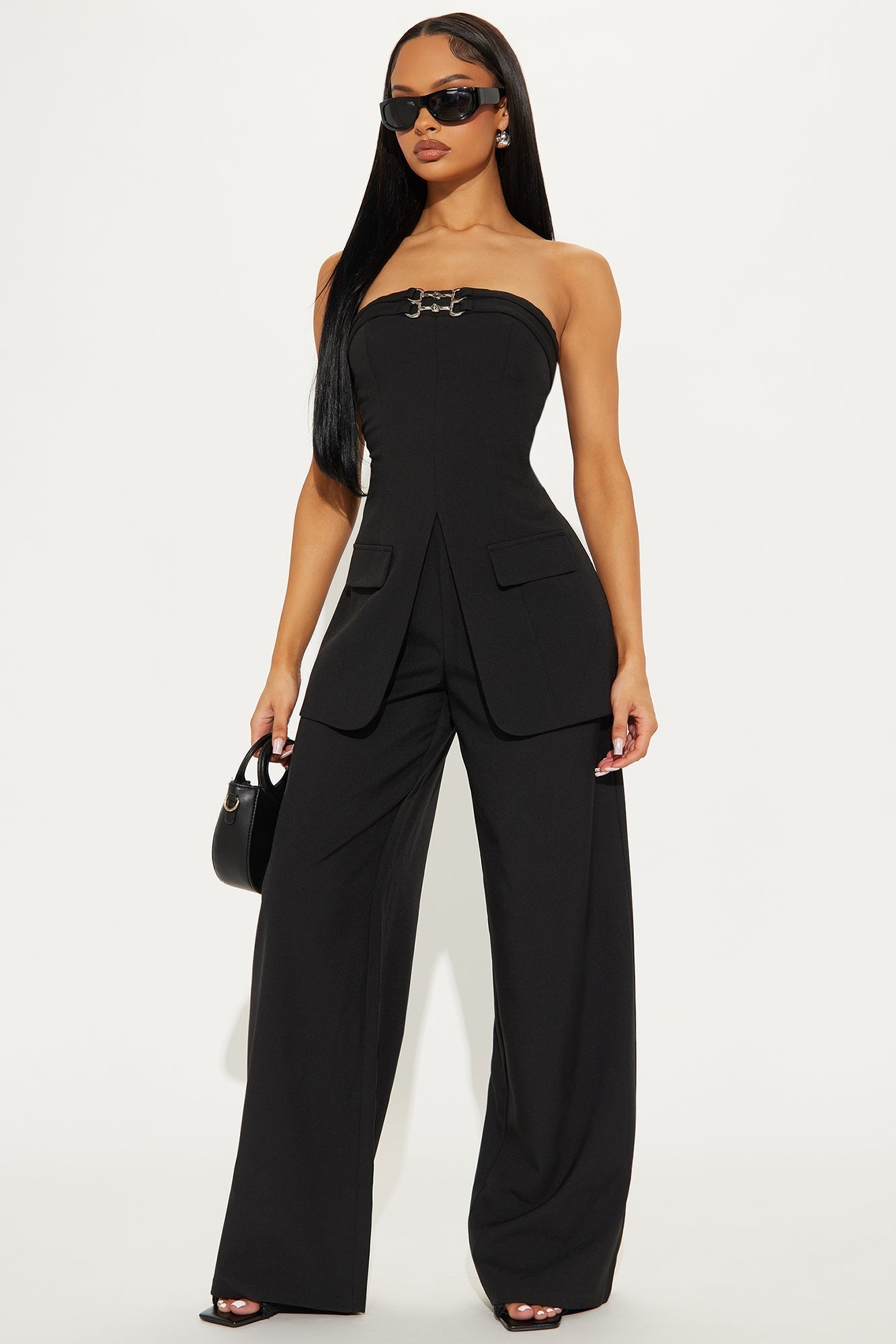 Breaking The Rules Jumpsuit - Black