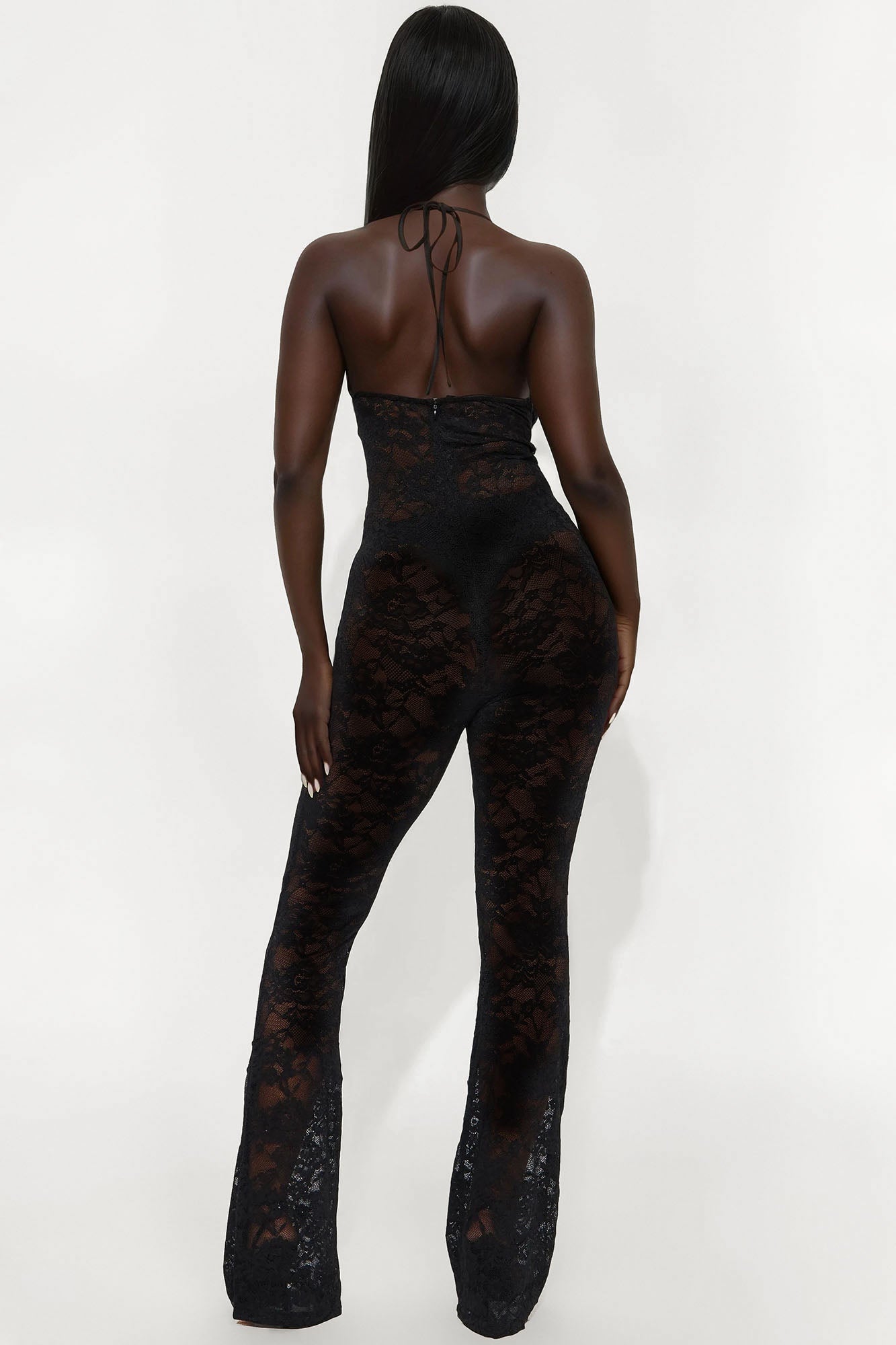 Josephine Lace Jumpsuit - Black
