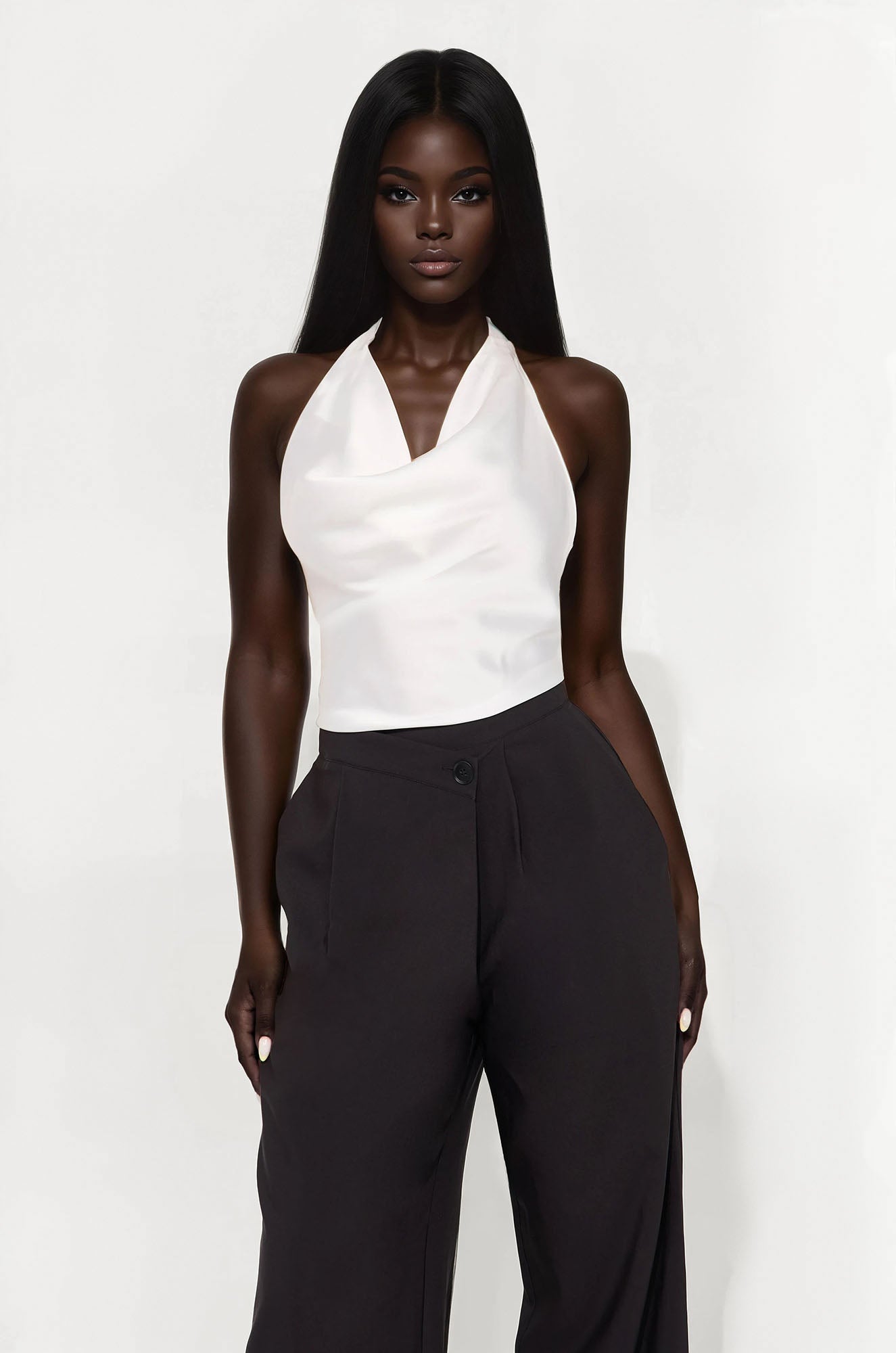 Eyes On The Prize Halter Jumpsuit - Black/combo