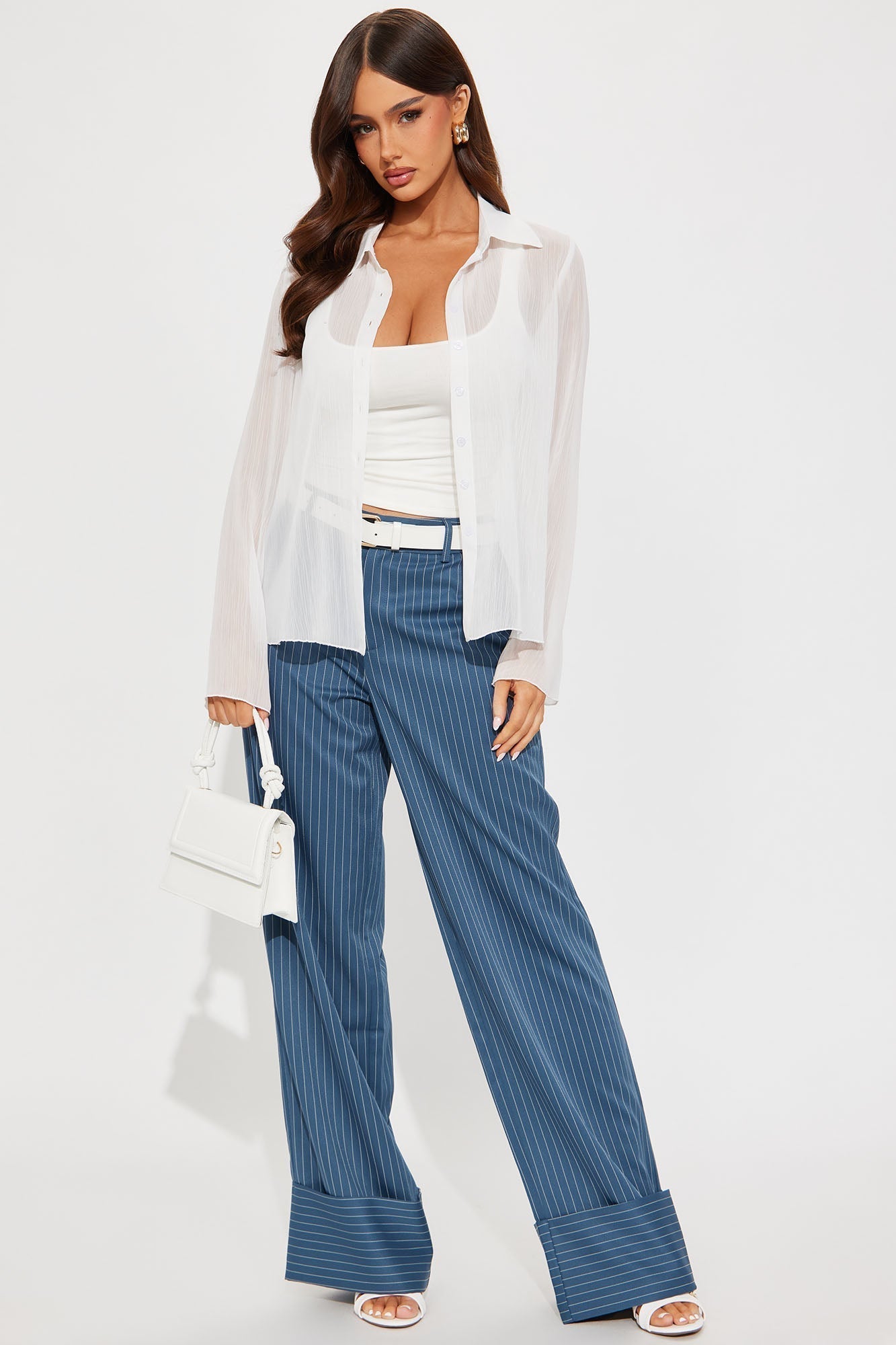 Good Decisions Chiffon Shirt - White