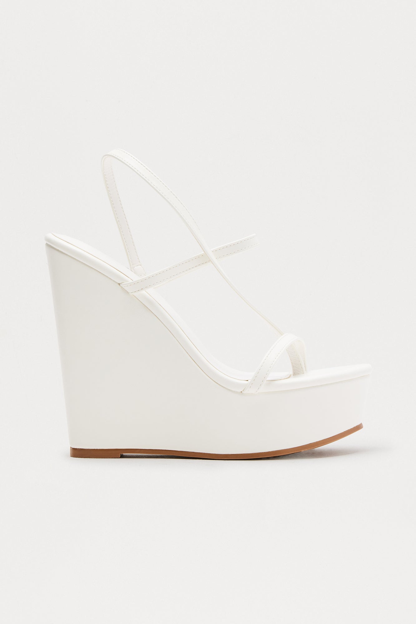 Alliance Platform Slingback Wedges - White