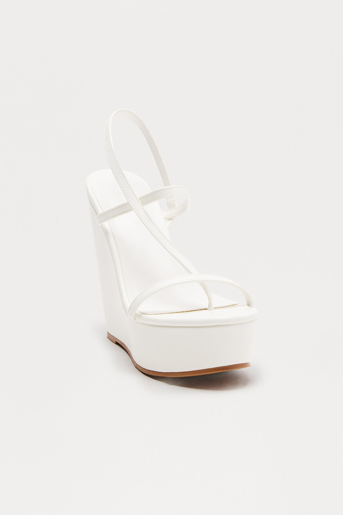 Alliance Platform Slingback Wedges - White
