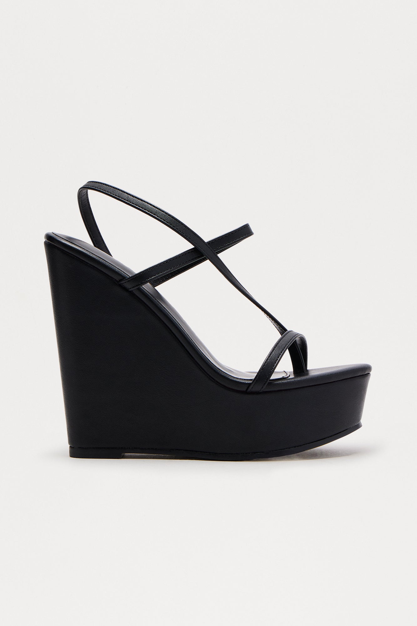 Alliance Platform Slingback Wedges - Black