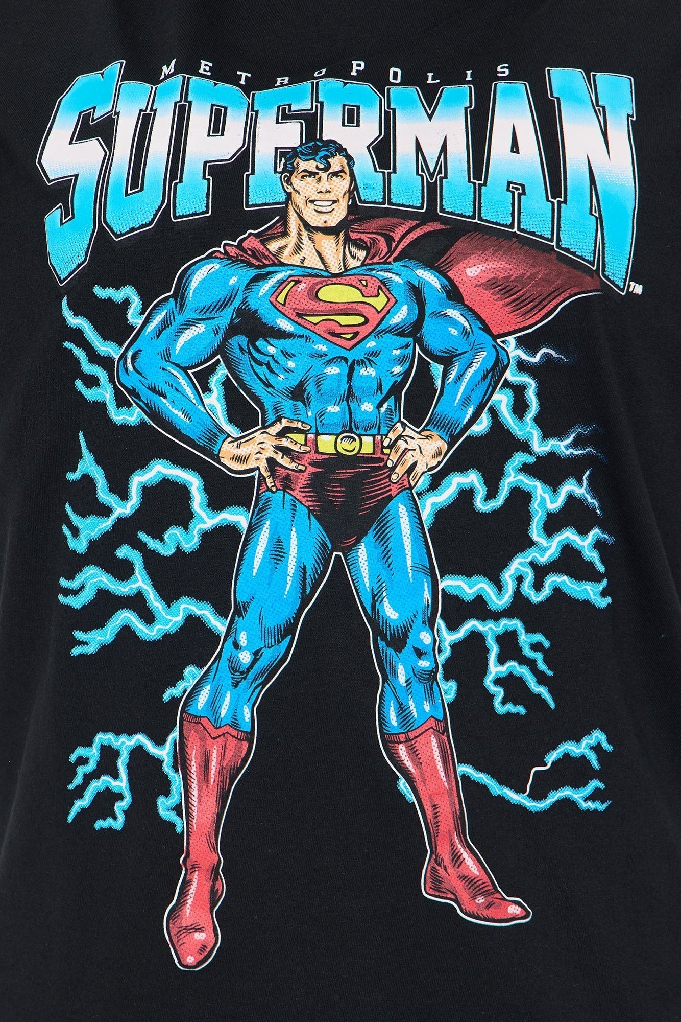 Superman Oversized Tee - Black