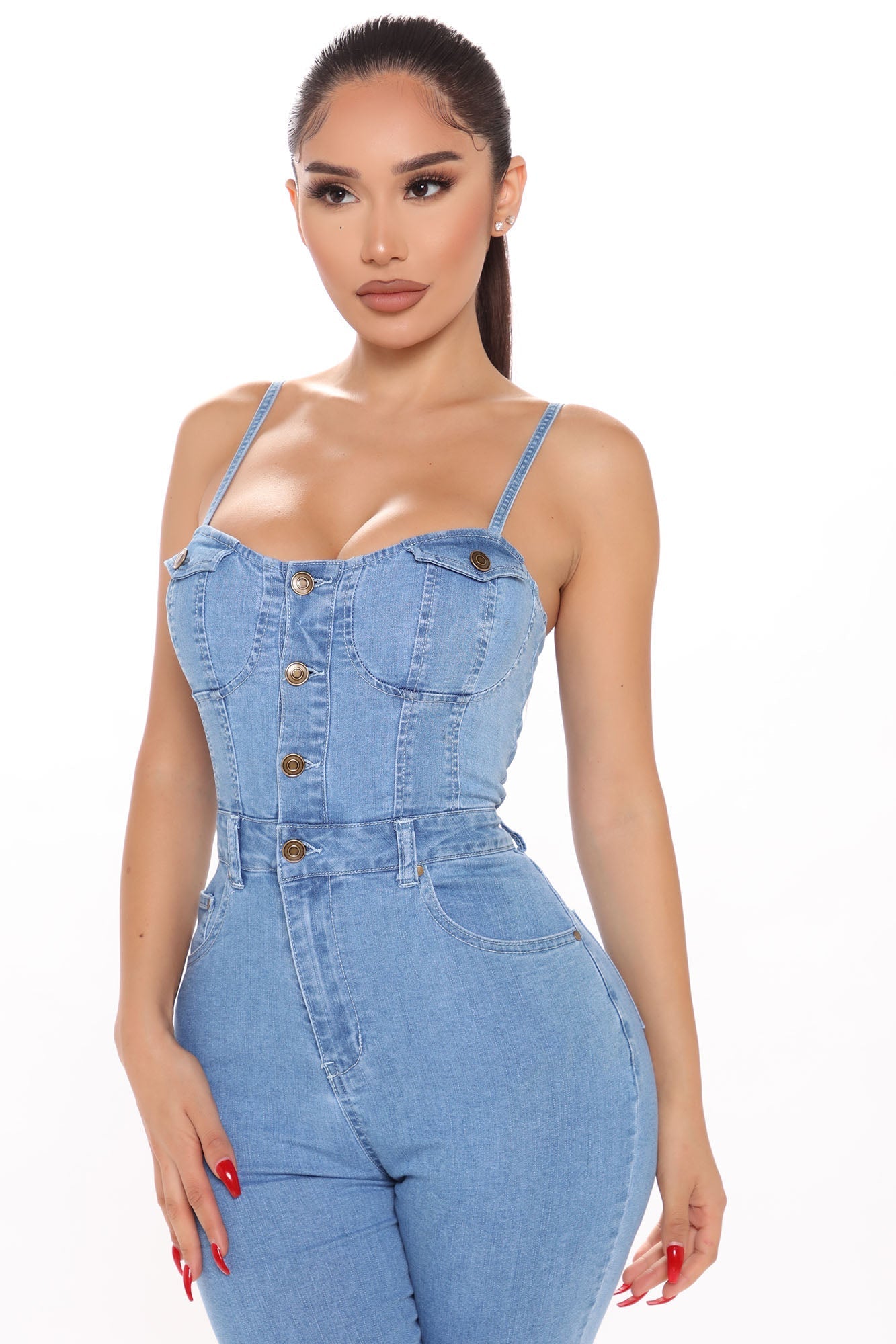 Loren Denim Jumpsuit - Light Wash