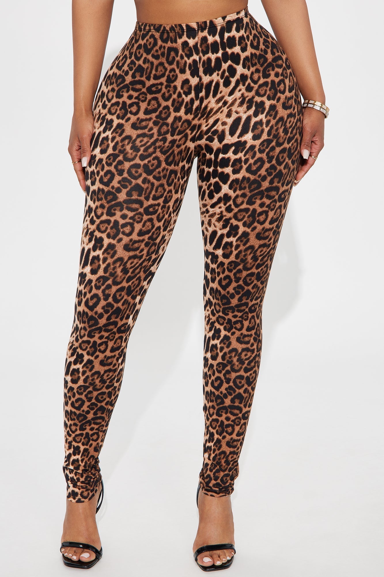 Unapologetically Fierce Leopard Butt Ruched Legging - Brown Combo