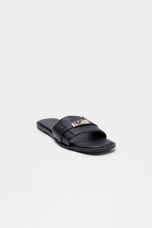 Avril Hardware Sandals - Black