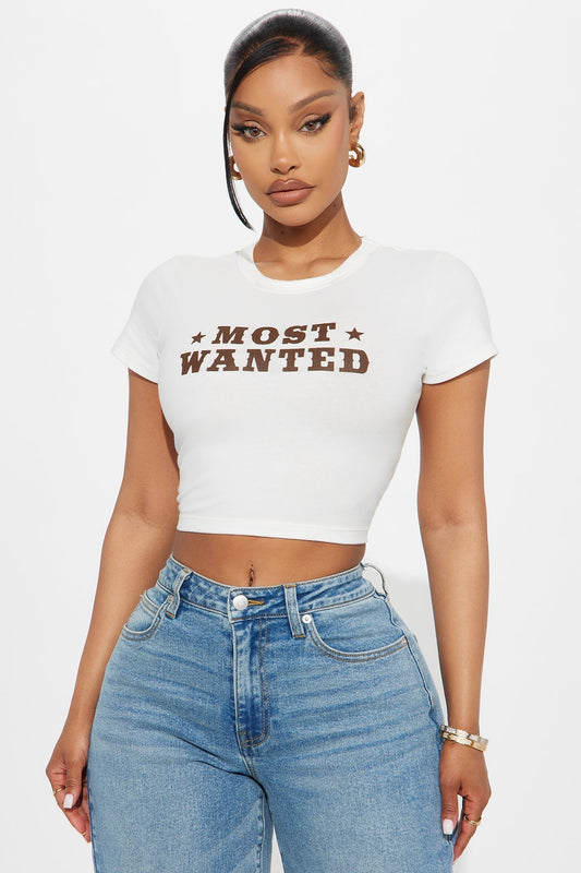 Most Wanted Baby Tee - White