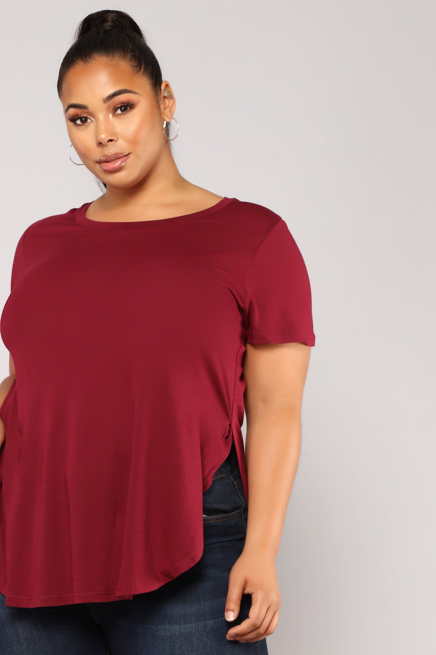 Laid Back Tee - Burgundy