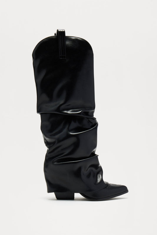Always Stay True Knee High Boots - Black