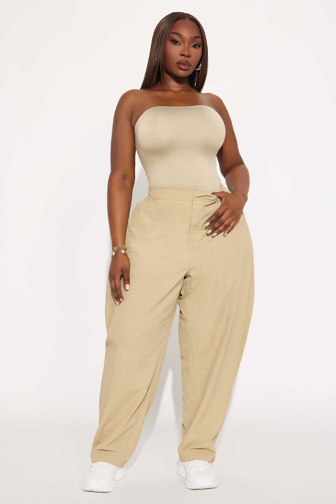Contour Double Lined Tube Top - Stone