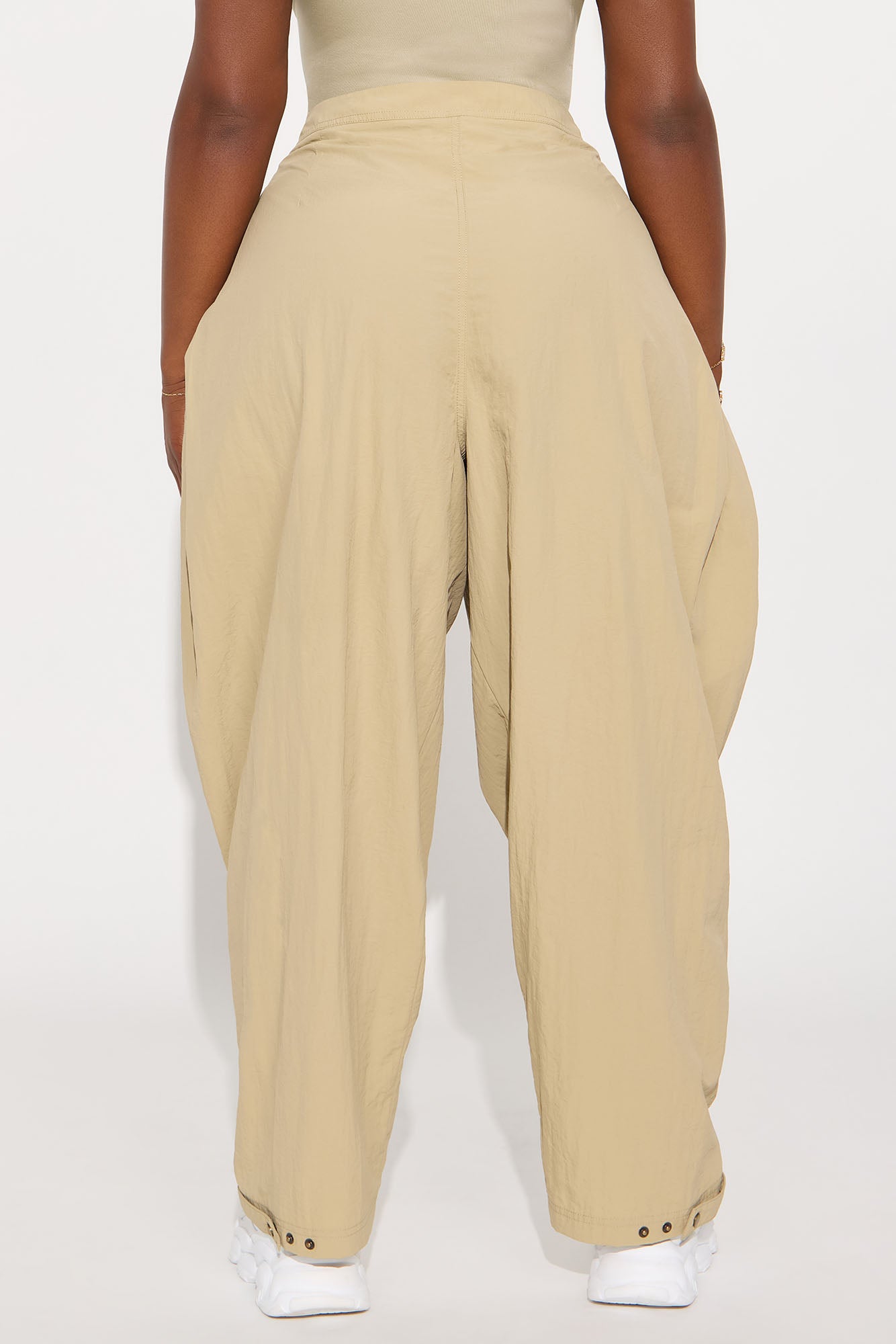Nylon Windbreaker Pant - Taupe