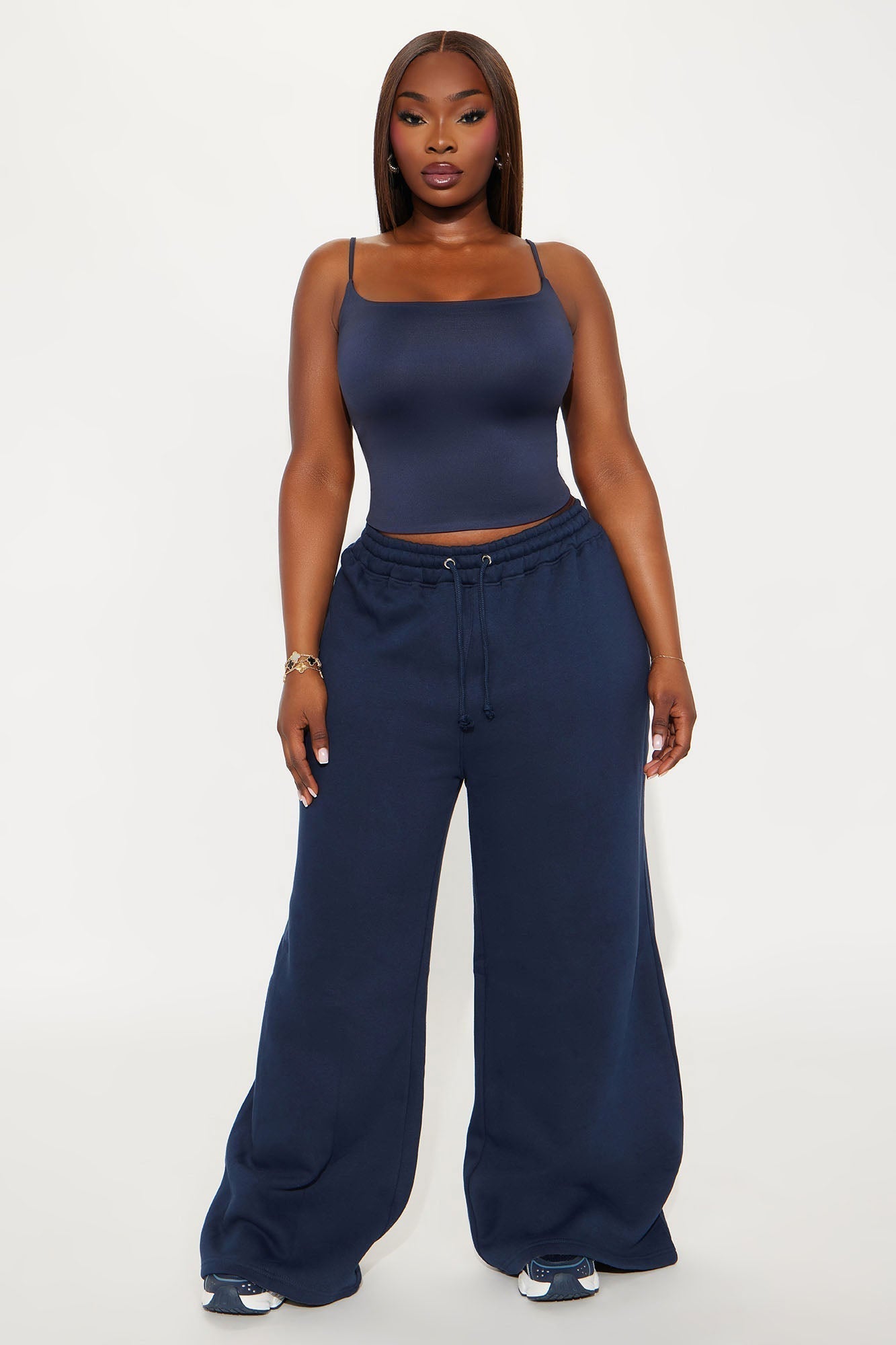Contour Double Lined Cami Top - Navy