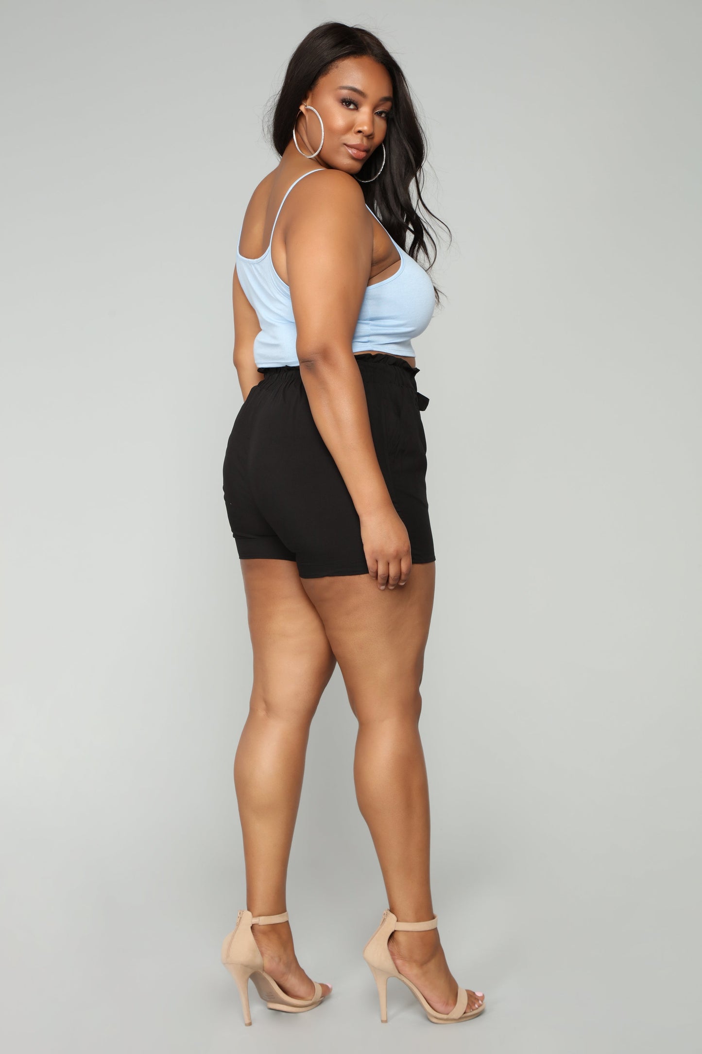 Rosie Tie Waist Shorts - Black