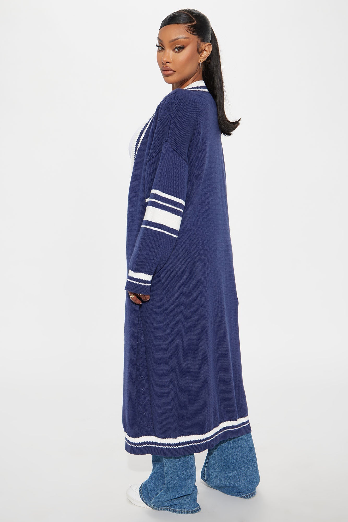 On The Bleachers Varsity Cardigan - Navy/combo