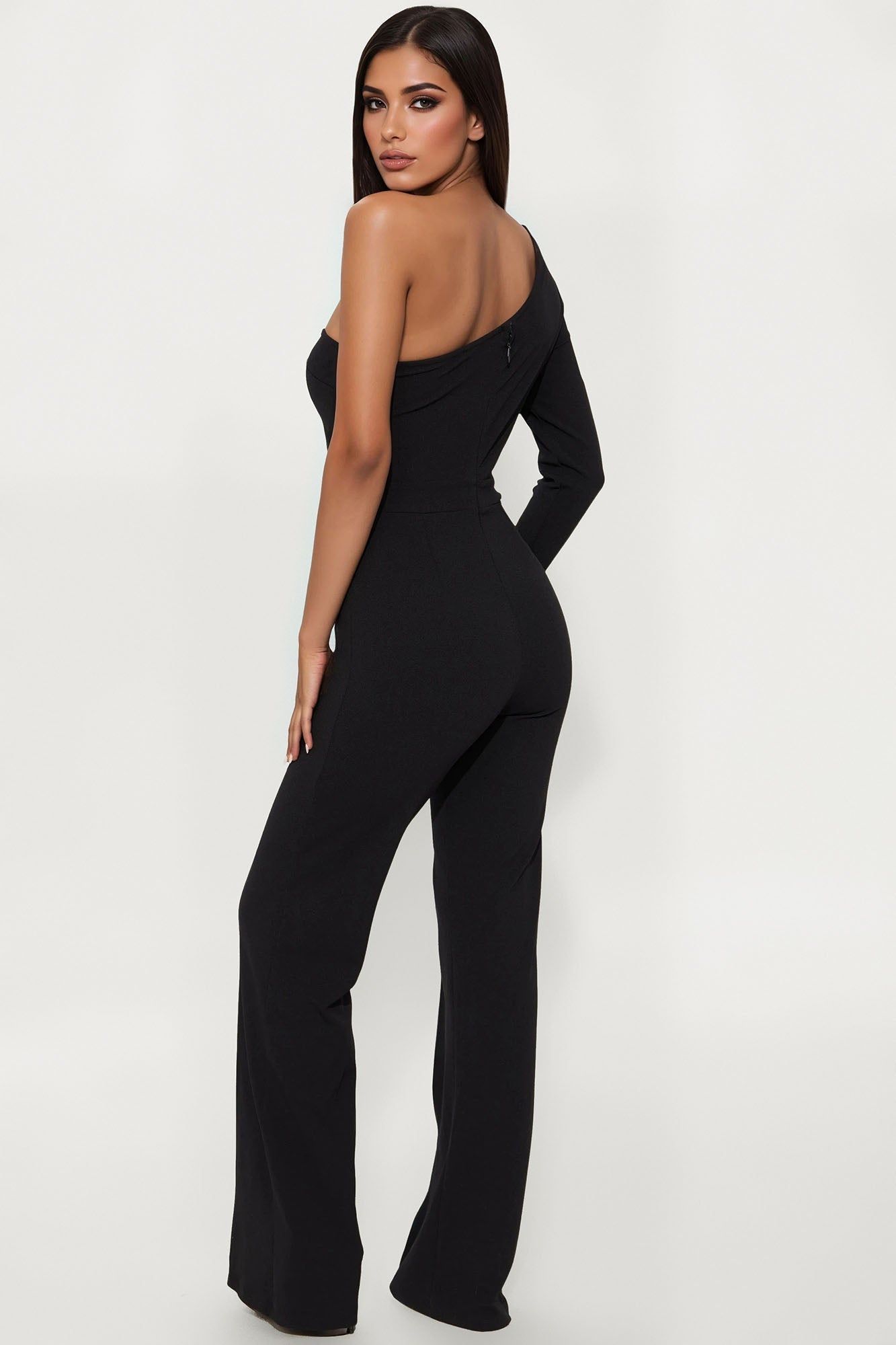Elenora Wide Leg Jumpsuit - Black