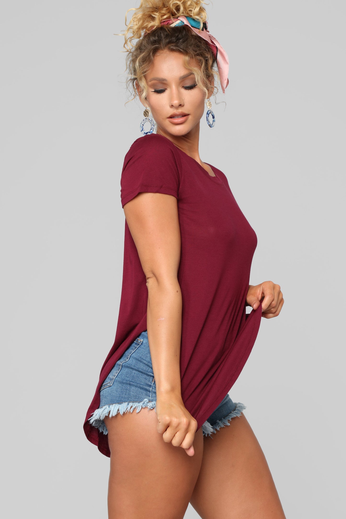 Laid Back Tee - Burgundy