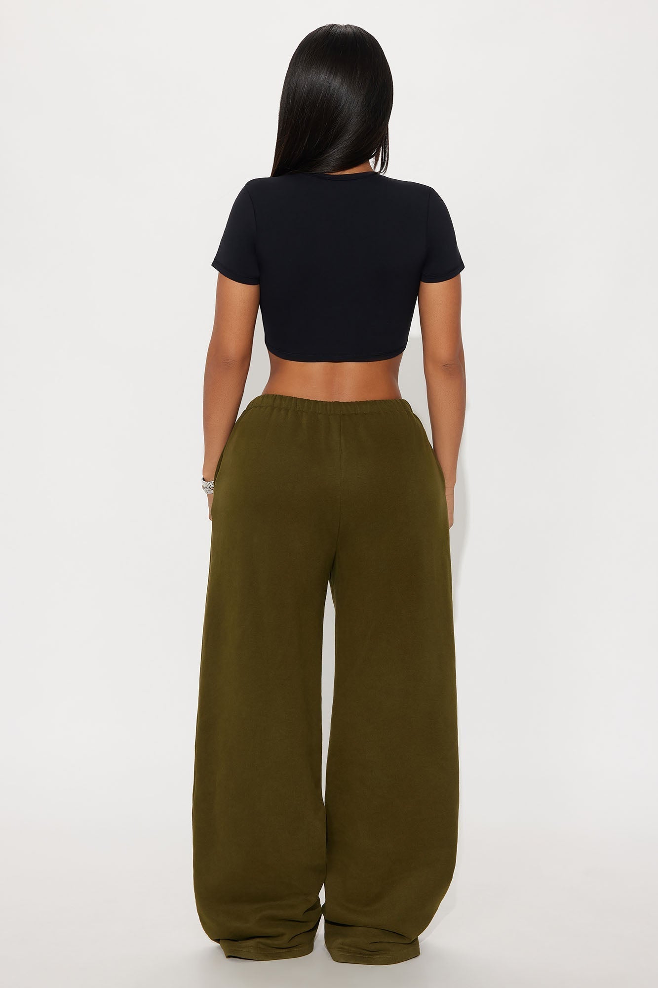 Second Skin Double Lined Super Cropped Tee - Black