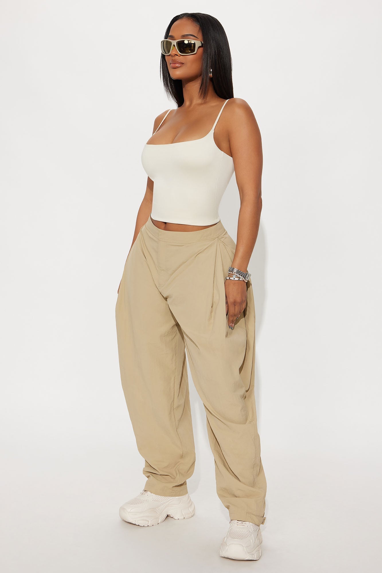 Contour Double Lined Cami Top - Bone