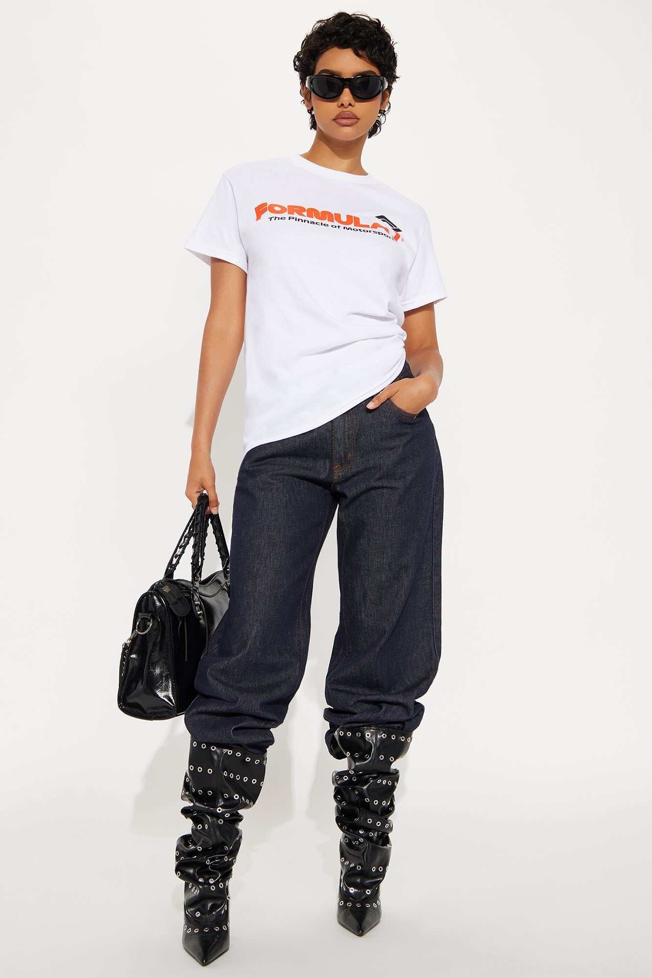 F1 Front and Back Tee - White