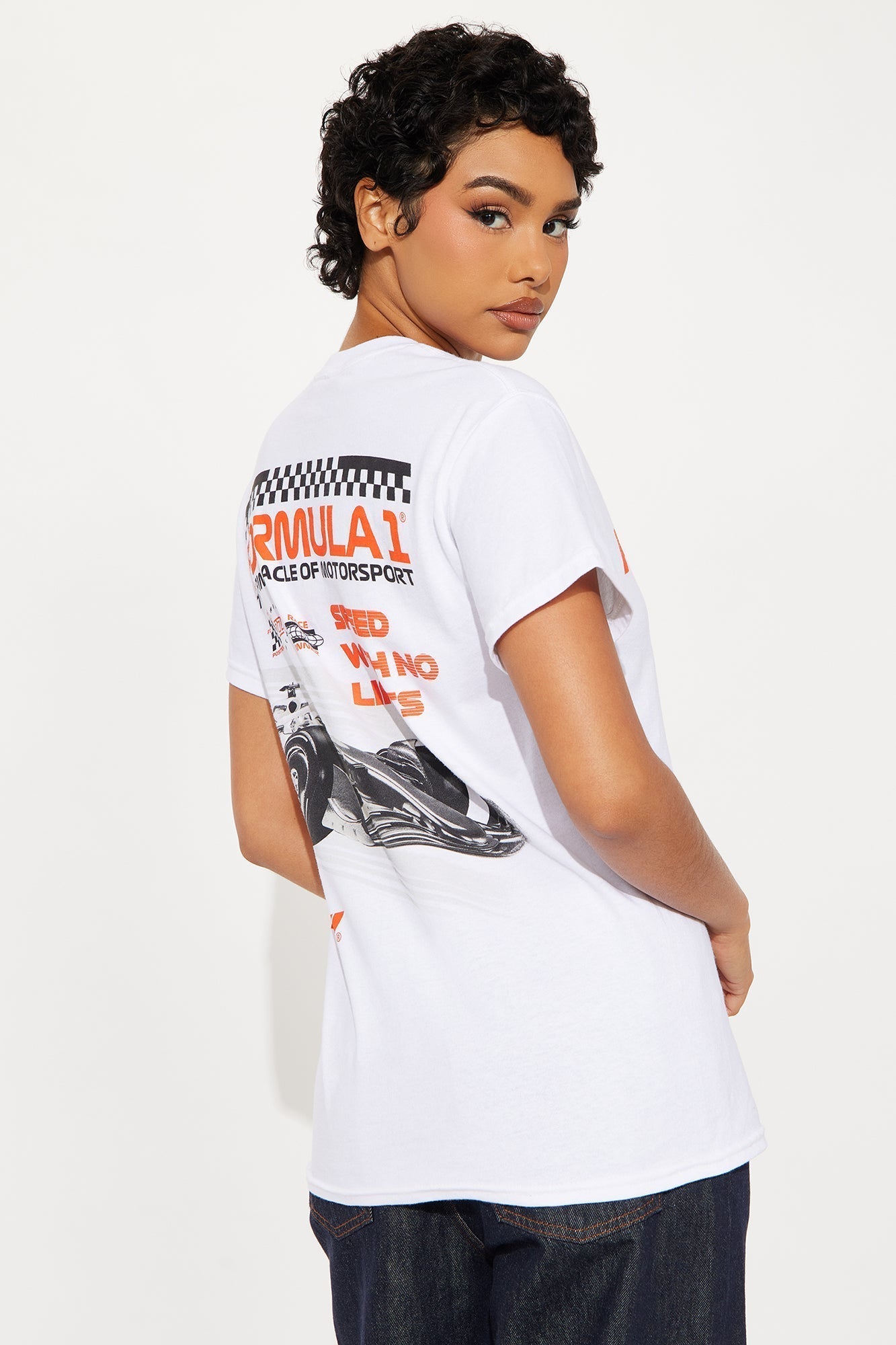 F1 Front and Back Tee - White