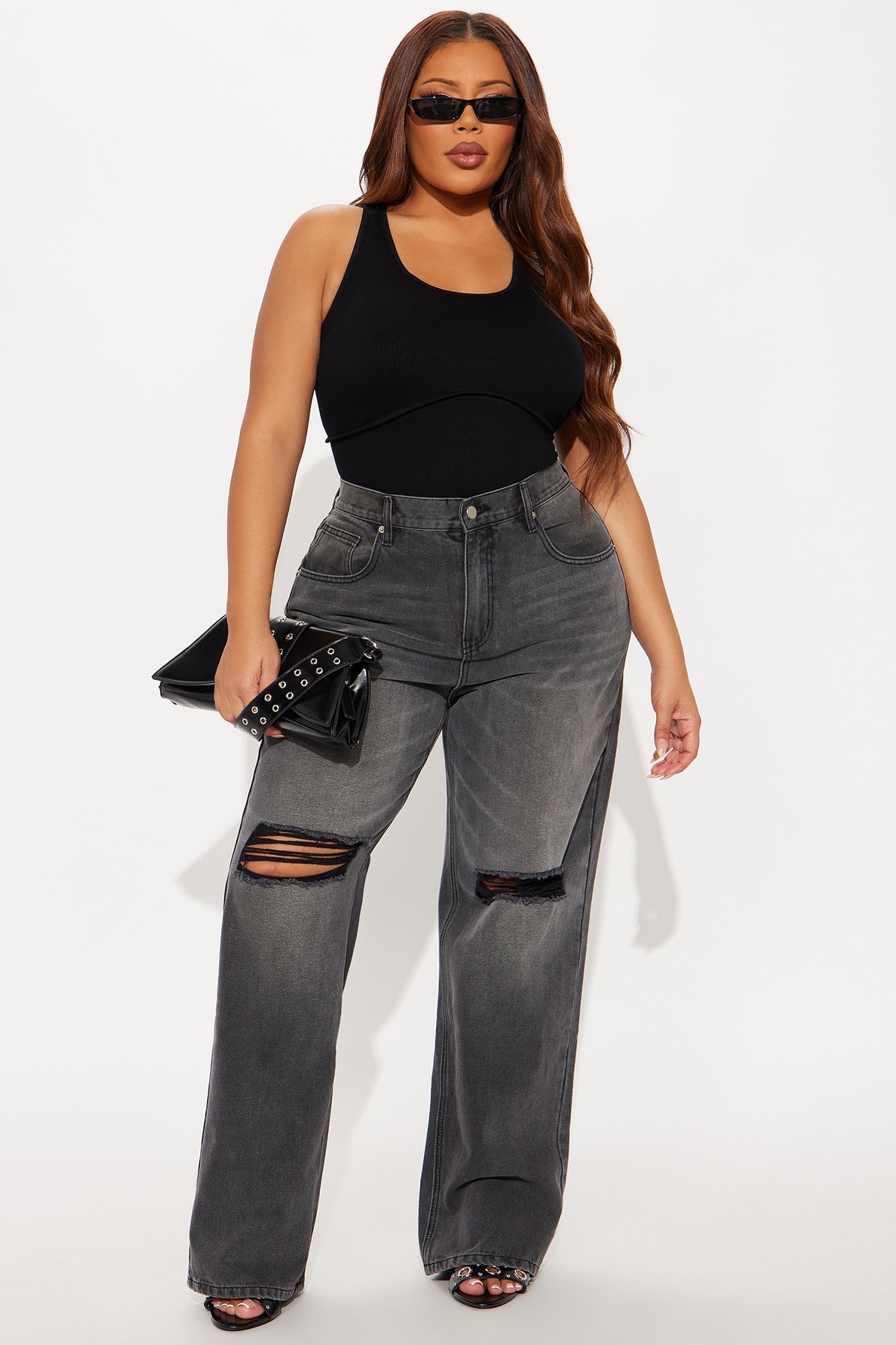 Arizona Ribbed Racerback Bodysuit - Black