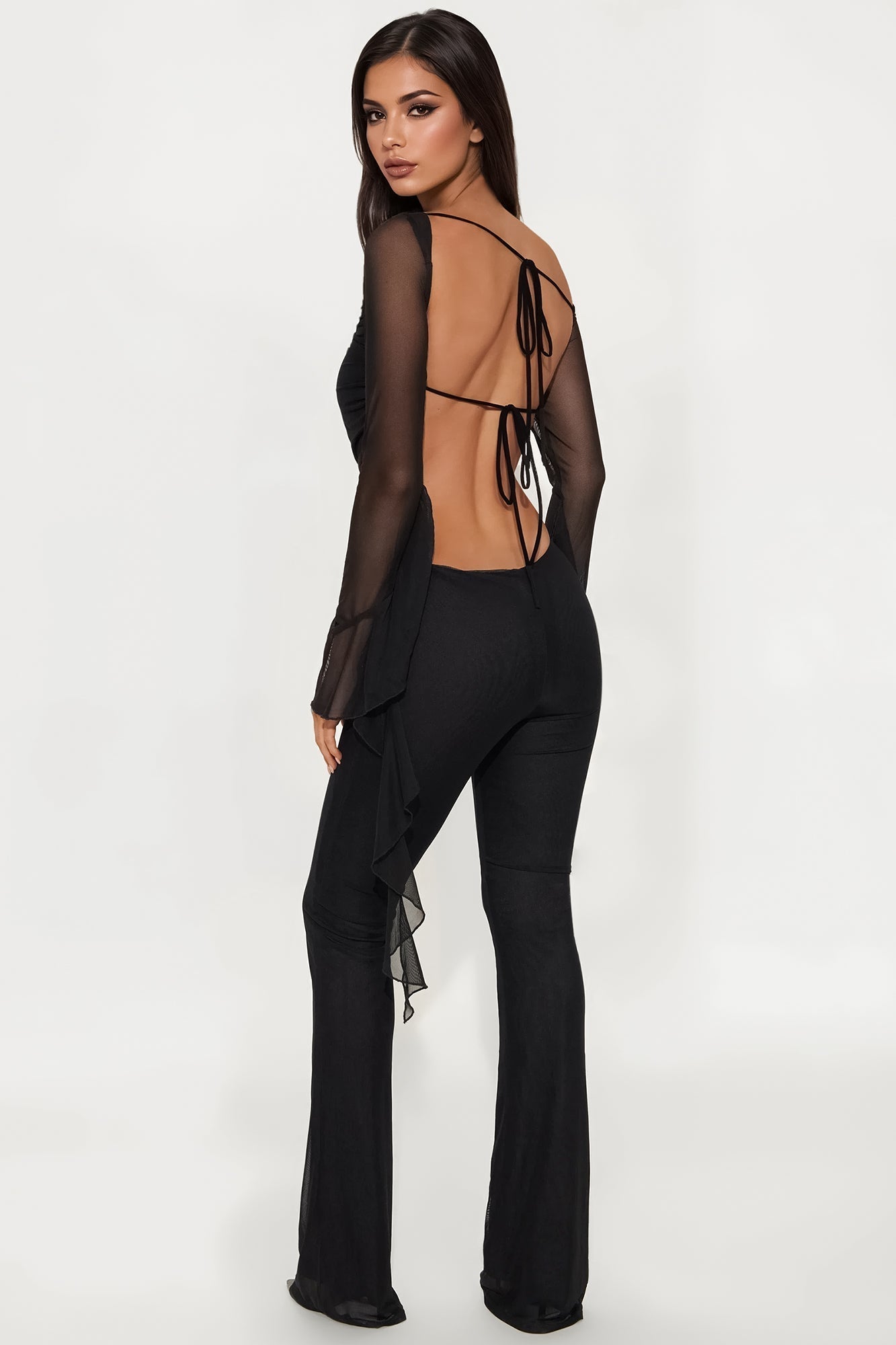 Born Hot Mesh Jumpsuit - Black