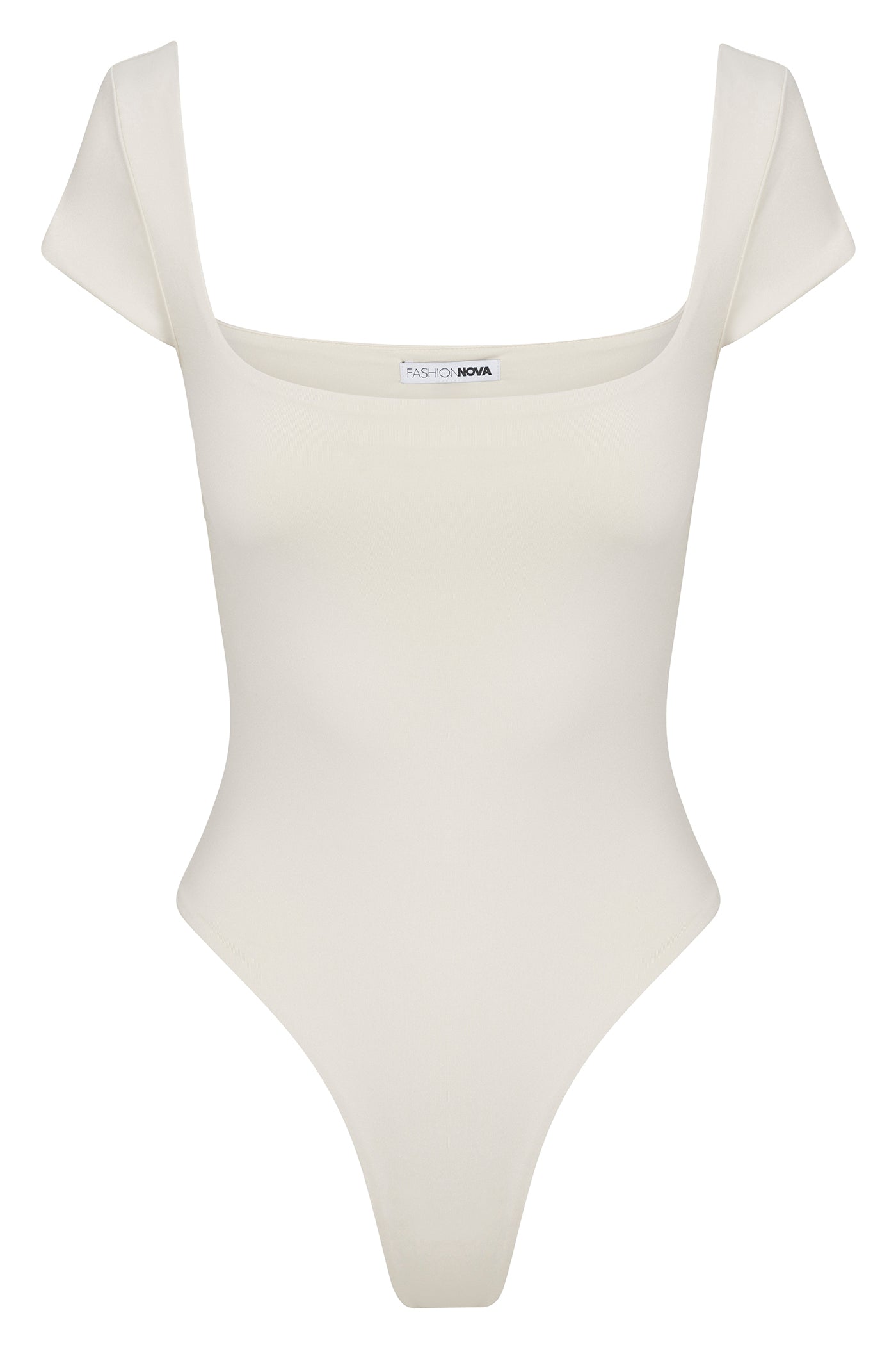 Contour Double Lined Square Neck Bodysuit - Bone