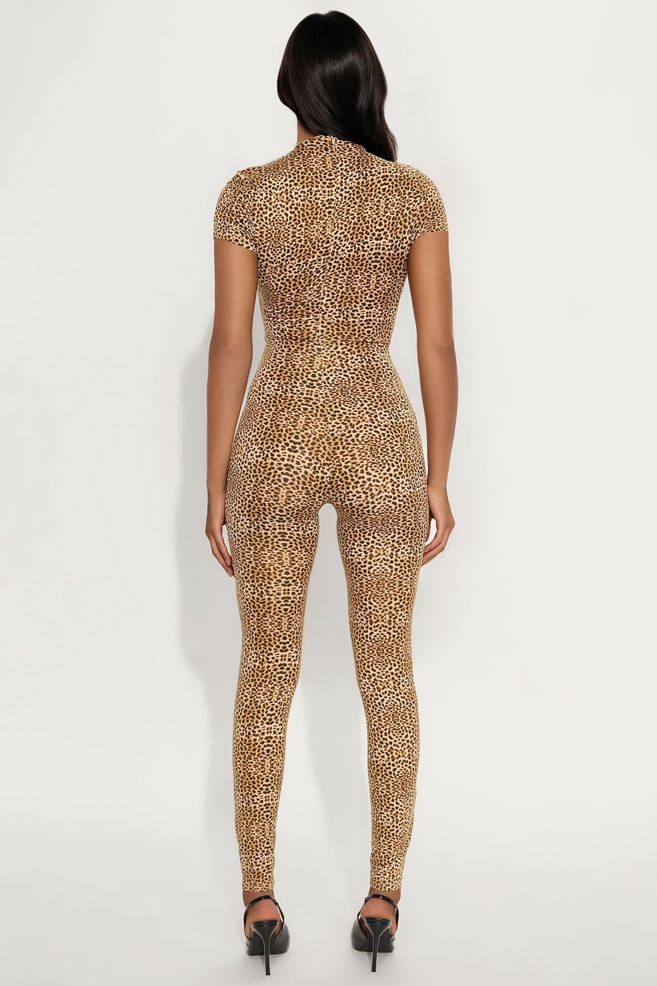 Shantel Cap Sleeve Jumpsuit - Leopard